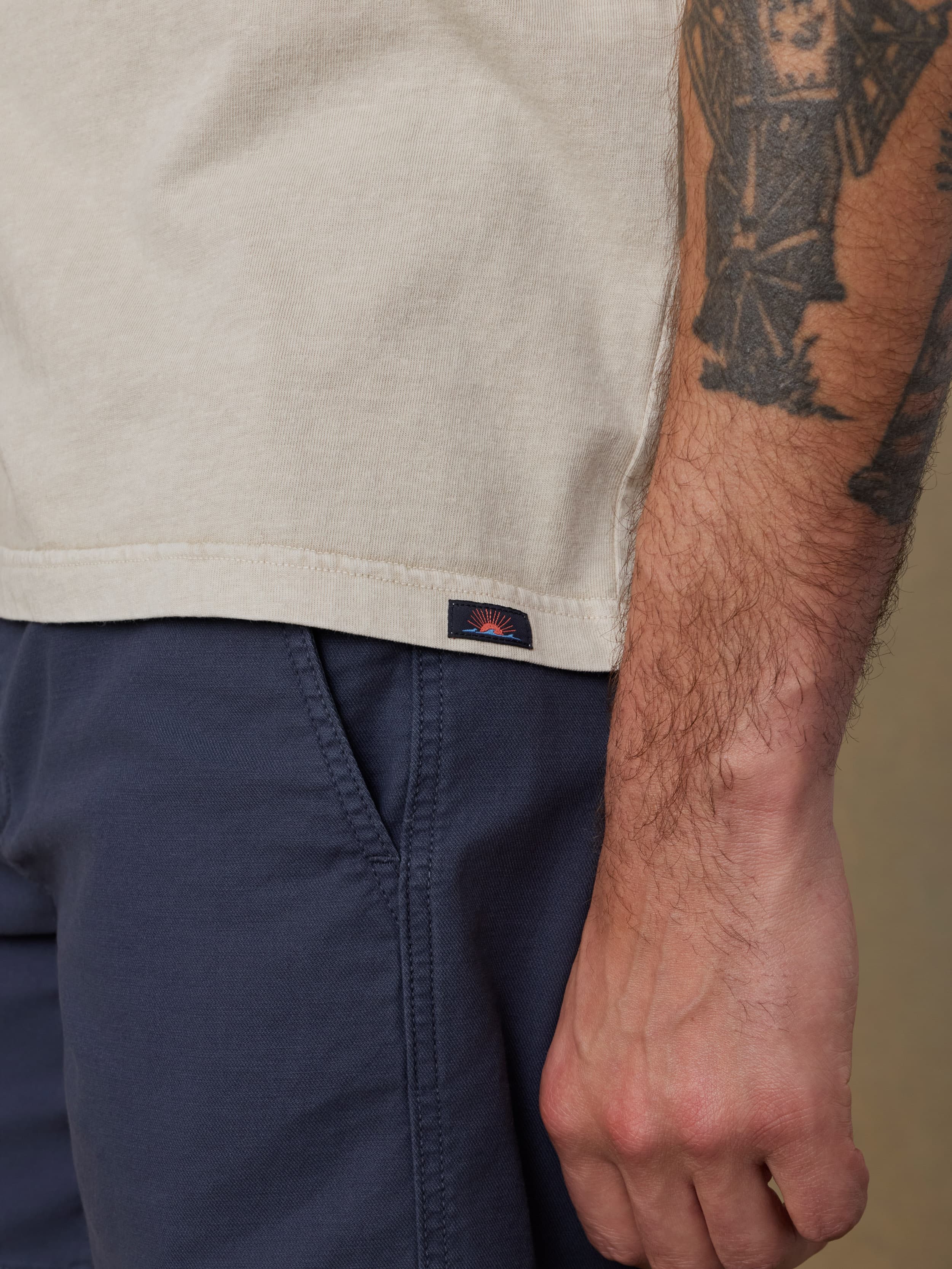 Short-Sleeve Recycled Cotton Tee - Sand Point | Faherty Brand