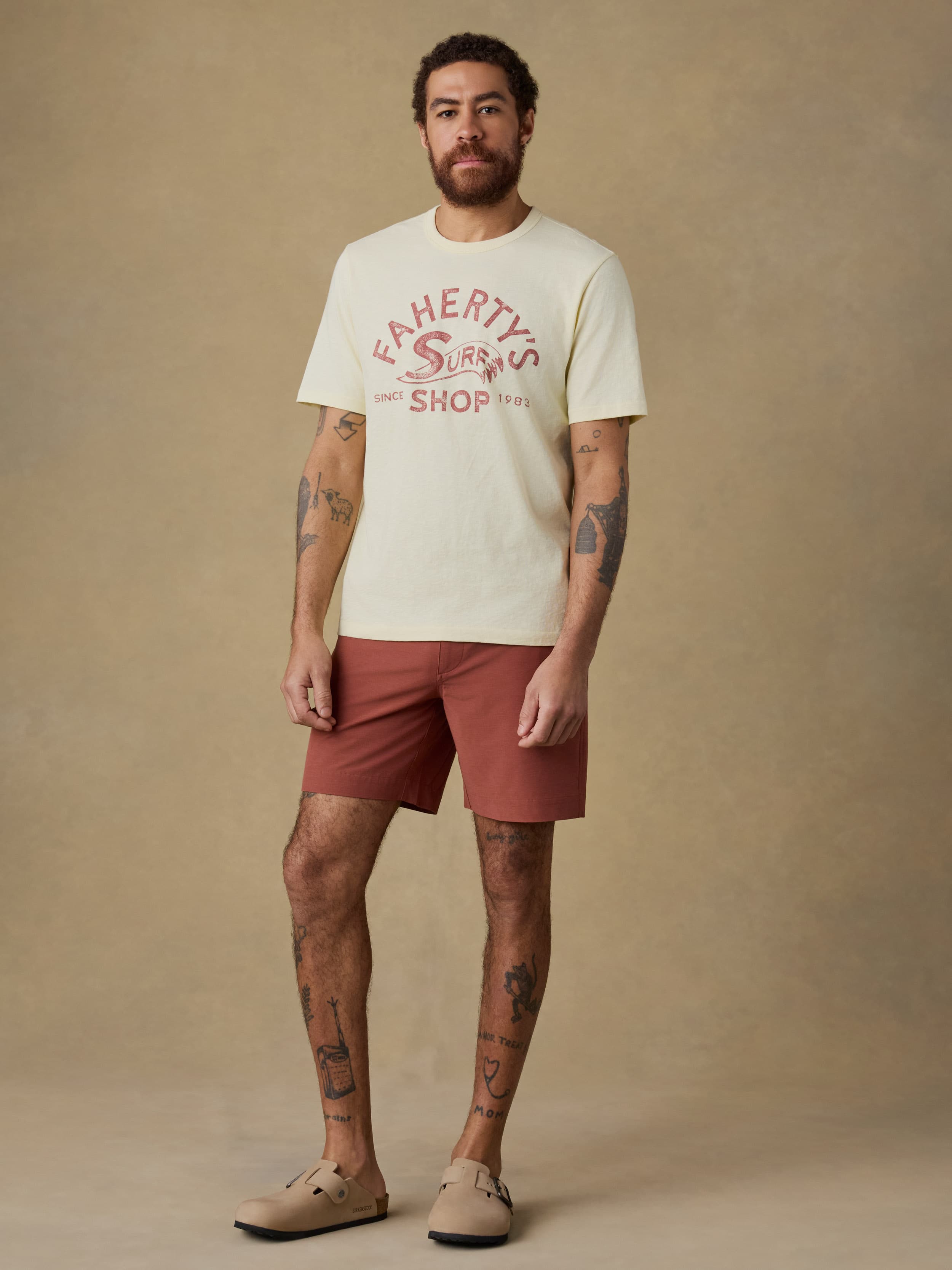 Surf Shop Sunwashed Regenerative Tee - Isle Sun | Faherty Brand