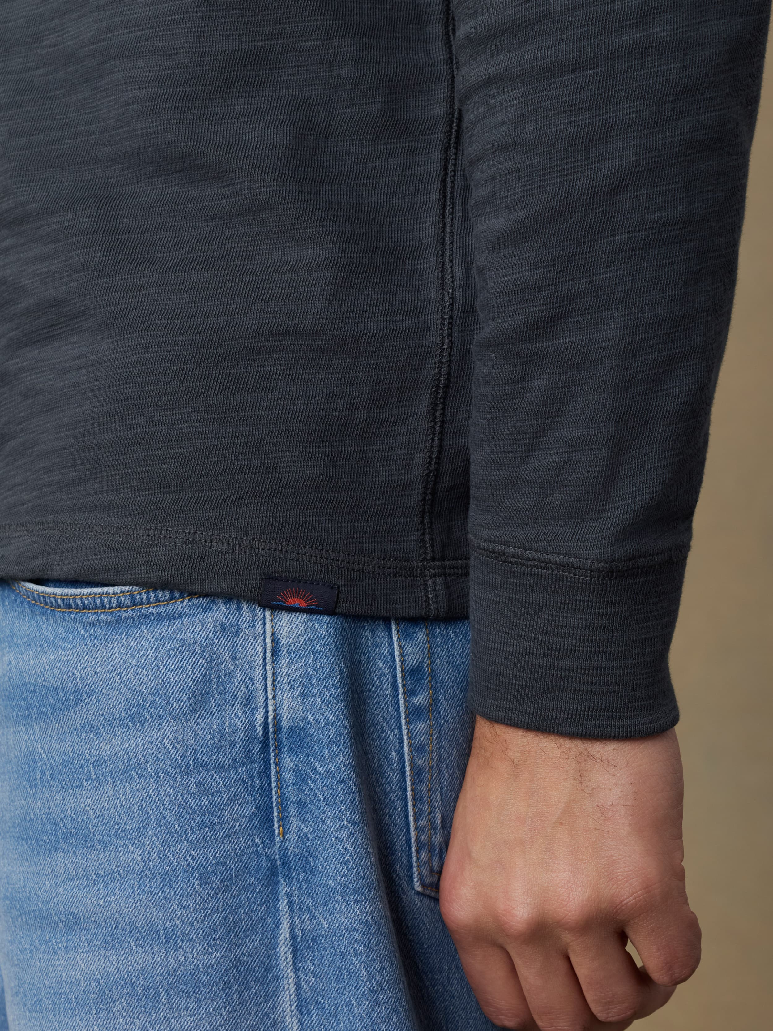 Sunwashed Organic Henley - Graphite | Faherty Brand