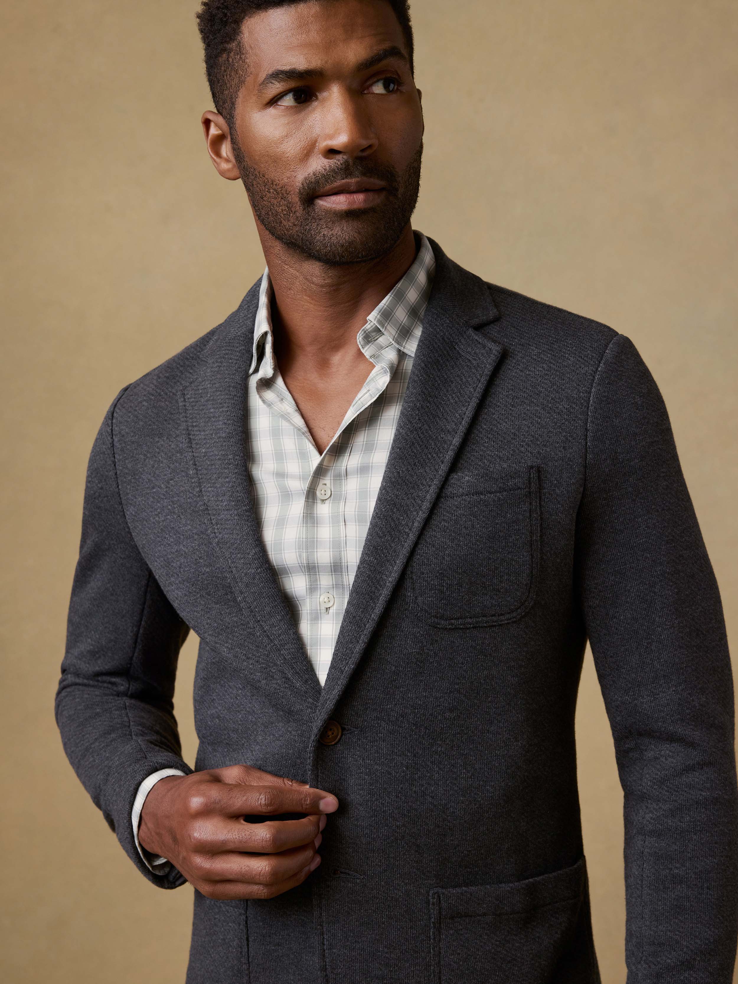 Inlet Knit Blazer (Short) - Black Sky Melange | Faherty Brand