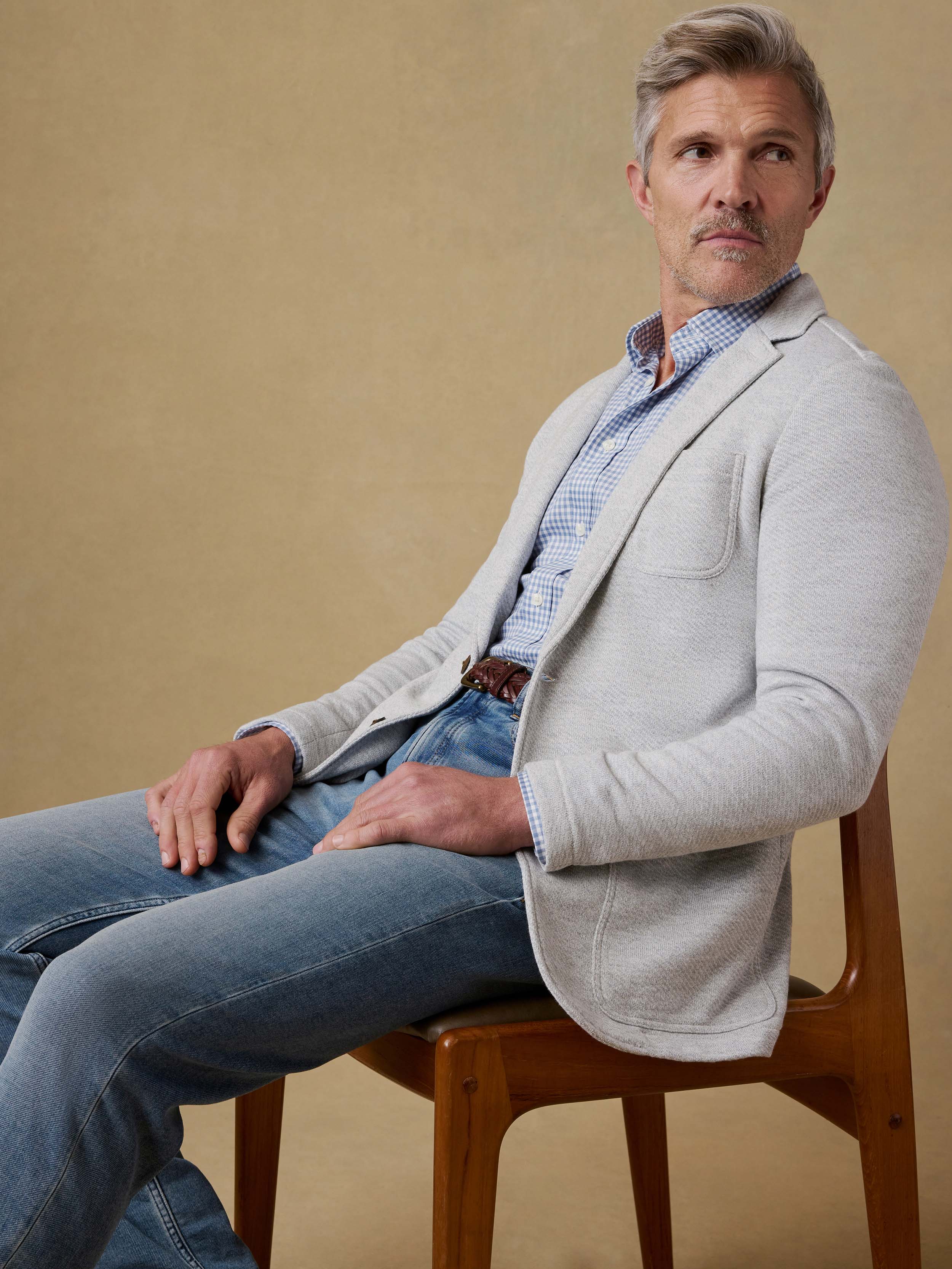 Inlet Knit Blazer - Heather Grey | Faherty Brand