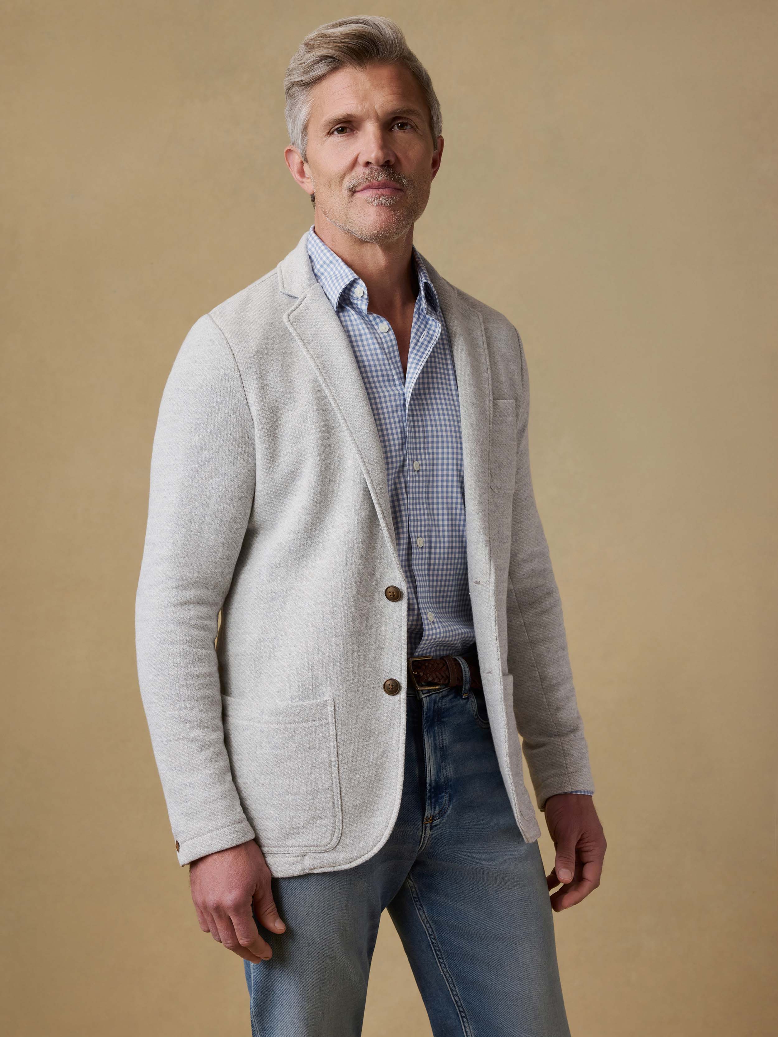 Inlet Knit Blazer - Heather Grey | Faherty Brand