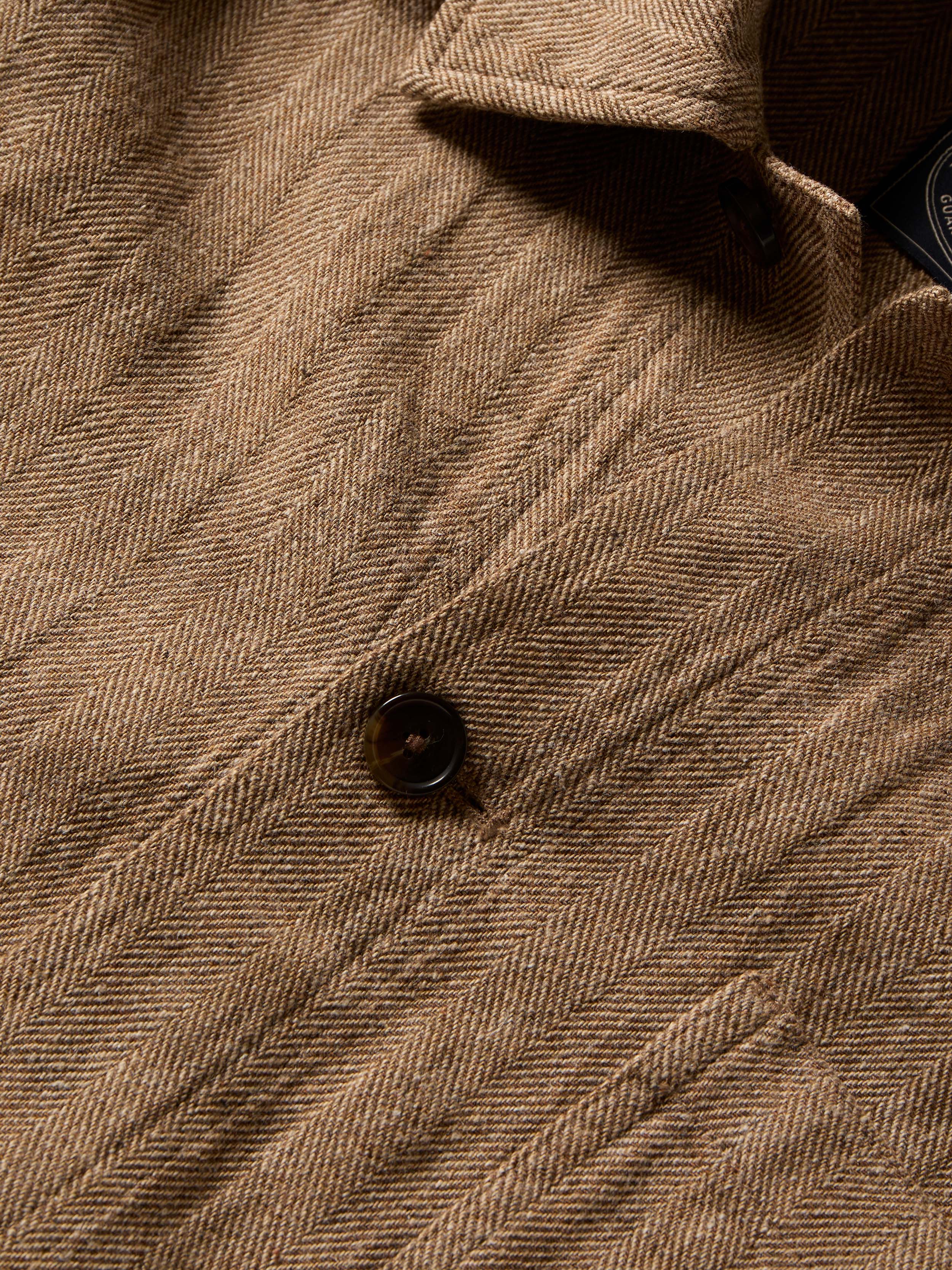 Herringbone Studio Jacket - Khaki Herringbone | Faherty Brand