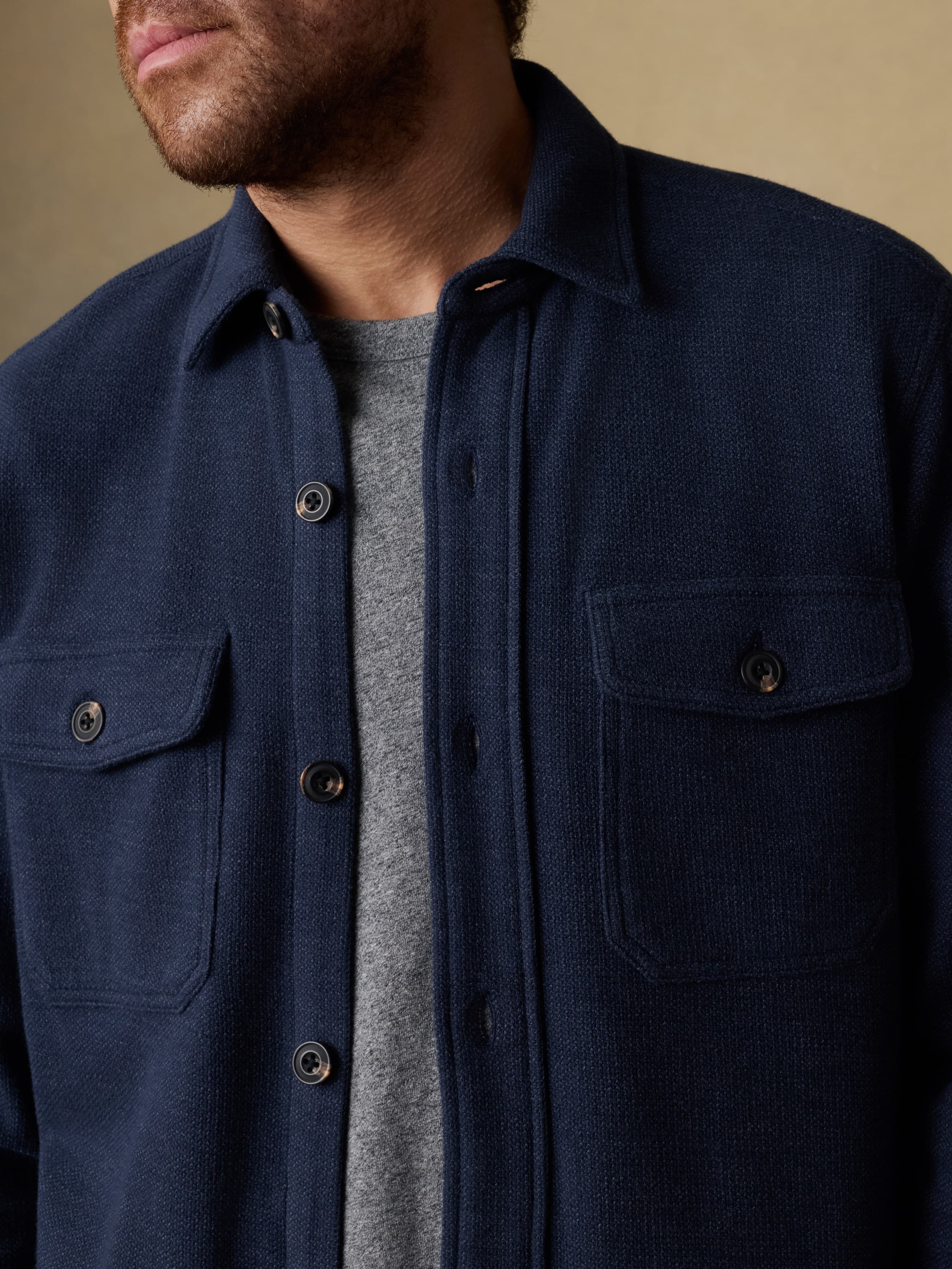 Highland Knit CPO - Navy Ridge Melange | Faherty Brand