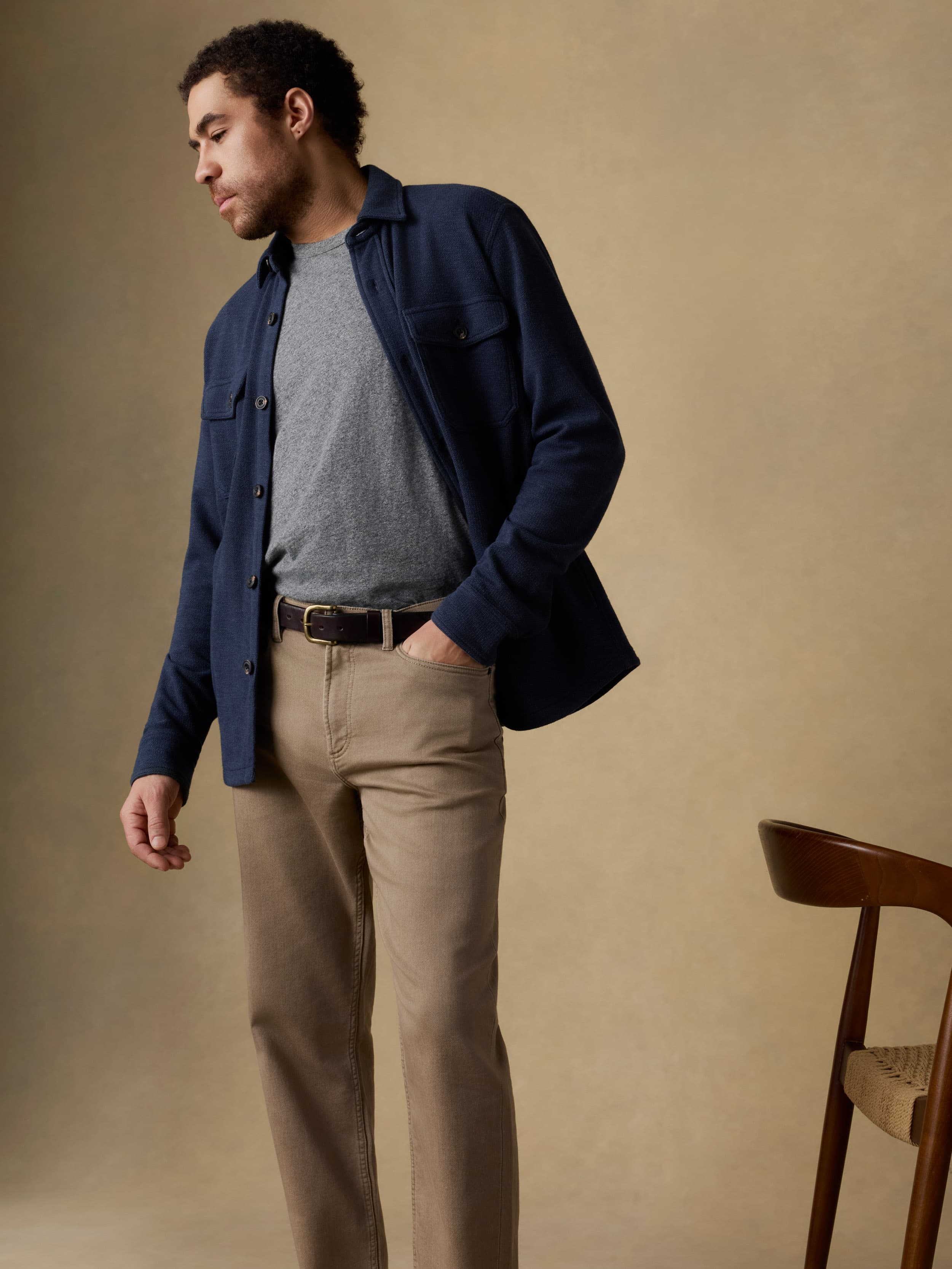 Highland Knit CPO - Navy Ridge Melange | Faherty Brand