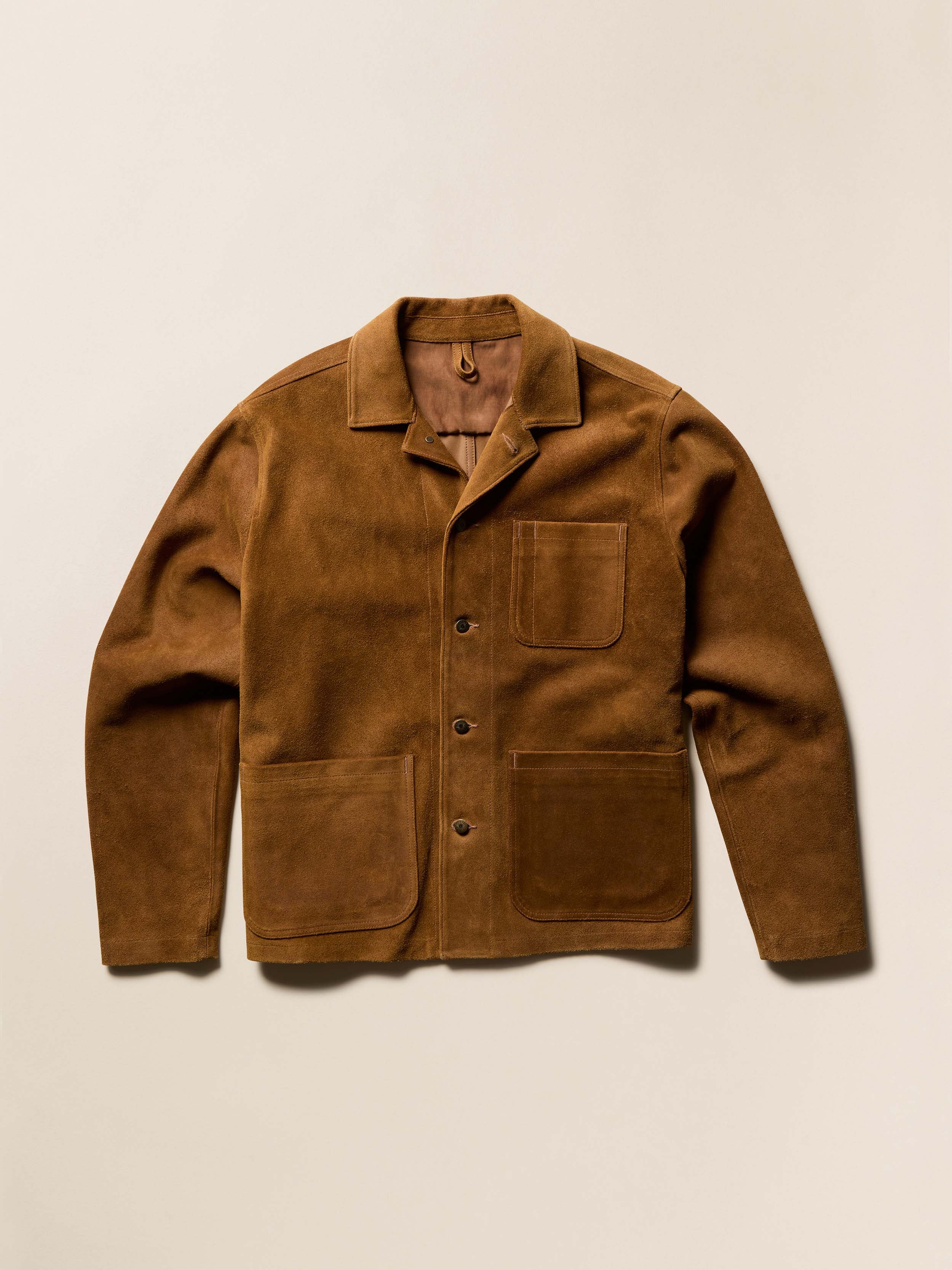 Suede Studio Jacket - Golden Chestnut | Faherty Brand