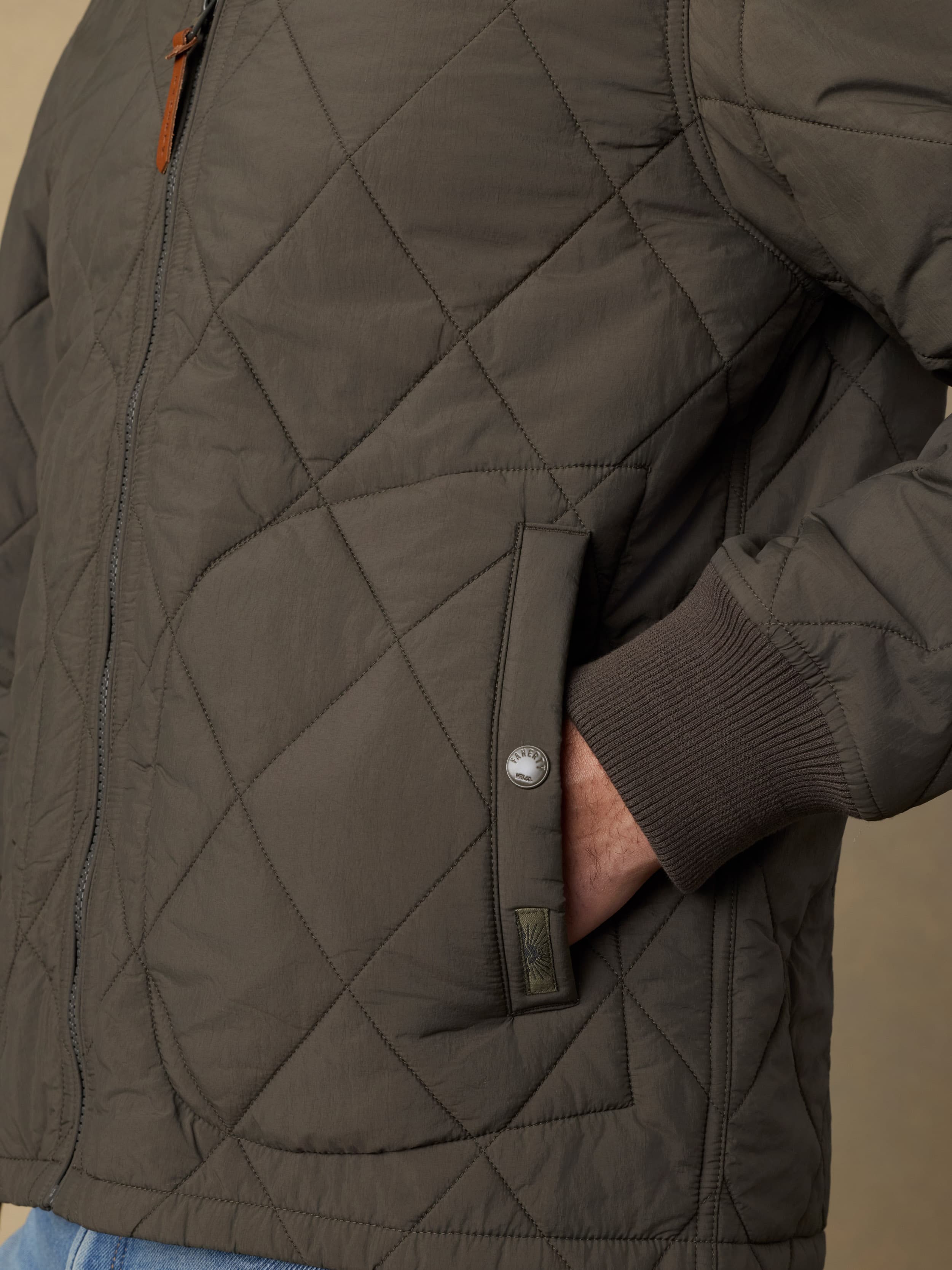 Quilted Liner Jacket - Summit Olive | Faherty Brand