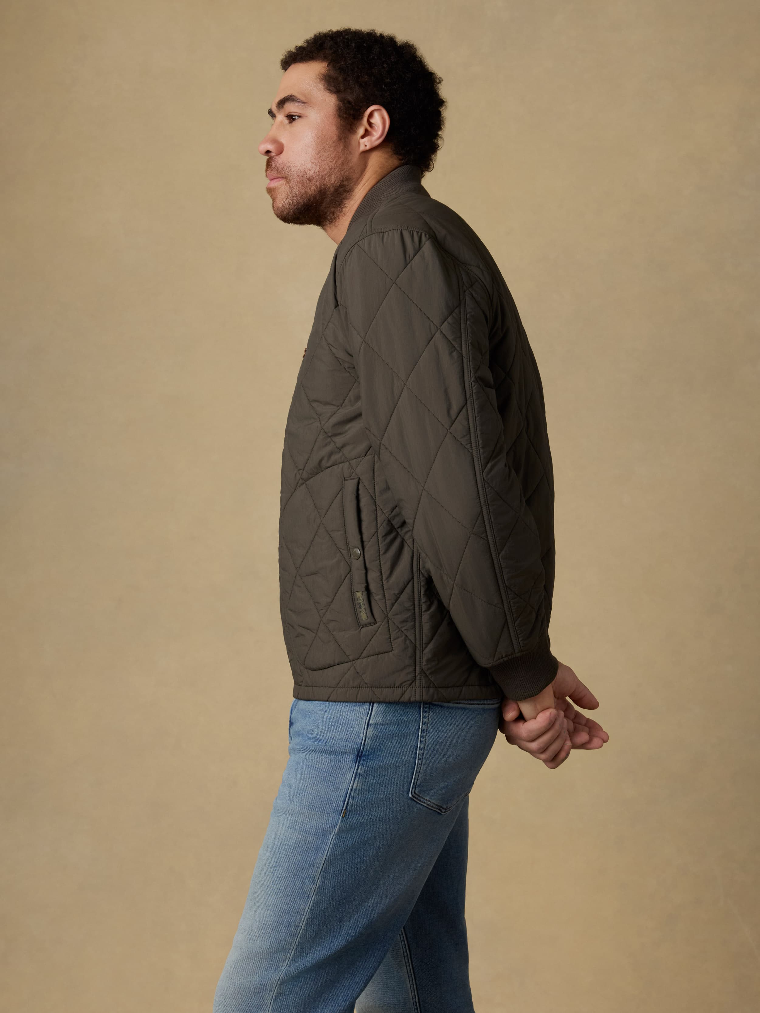 Quilted Liner Jacket - Summit Olive | Faherty Brand