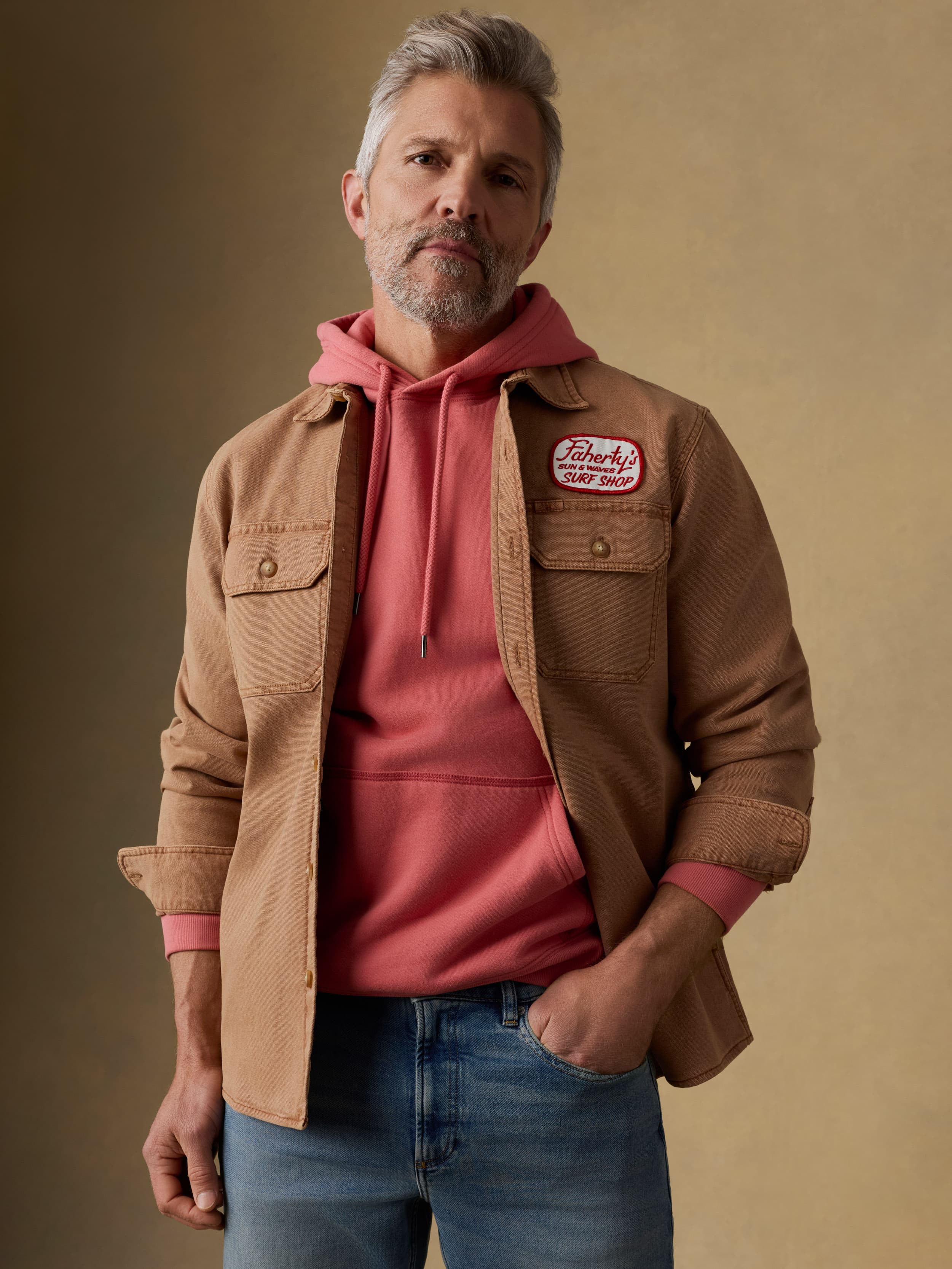 Surf Shop Sunwashed Canvas CPO - Dijon | Faherty Brand