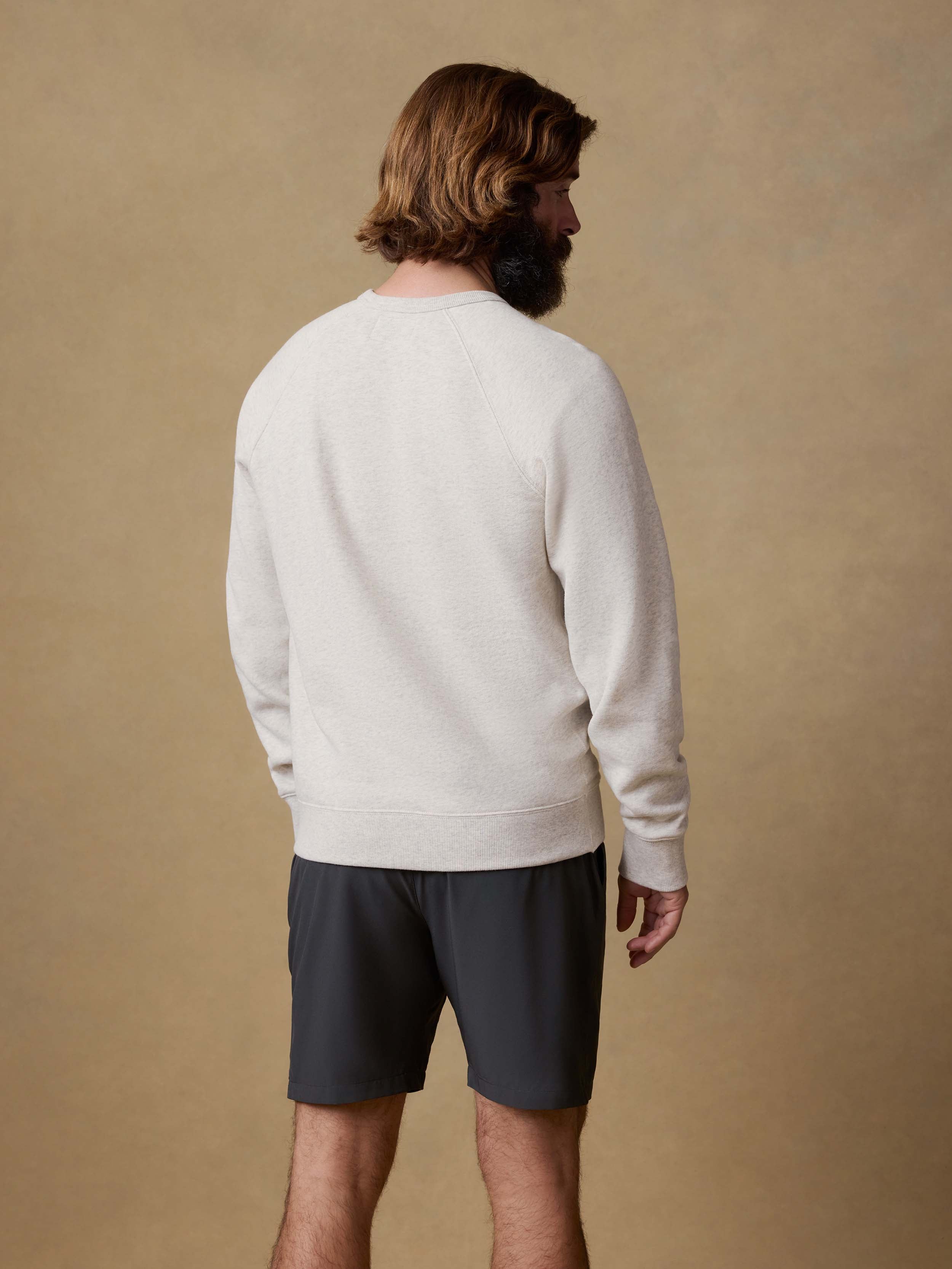 High Standard Fleece Crewneck - Antique Ivory Heather | Faherty Brand