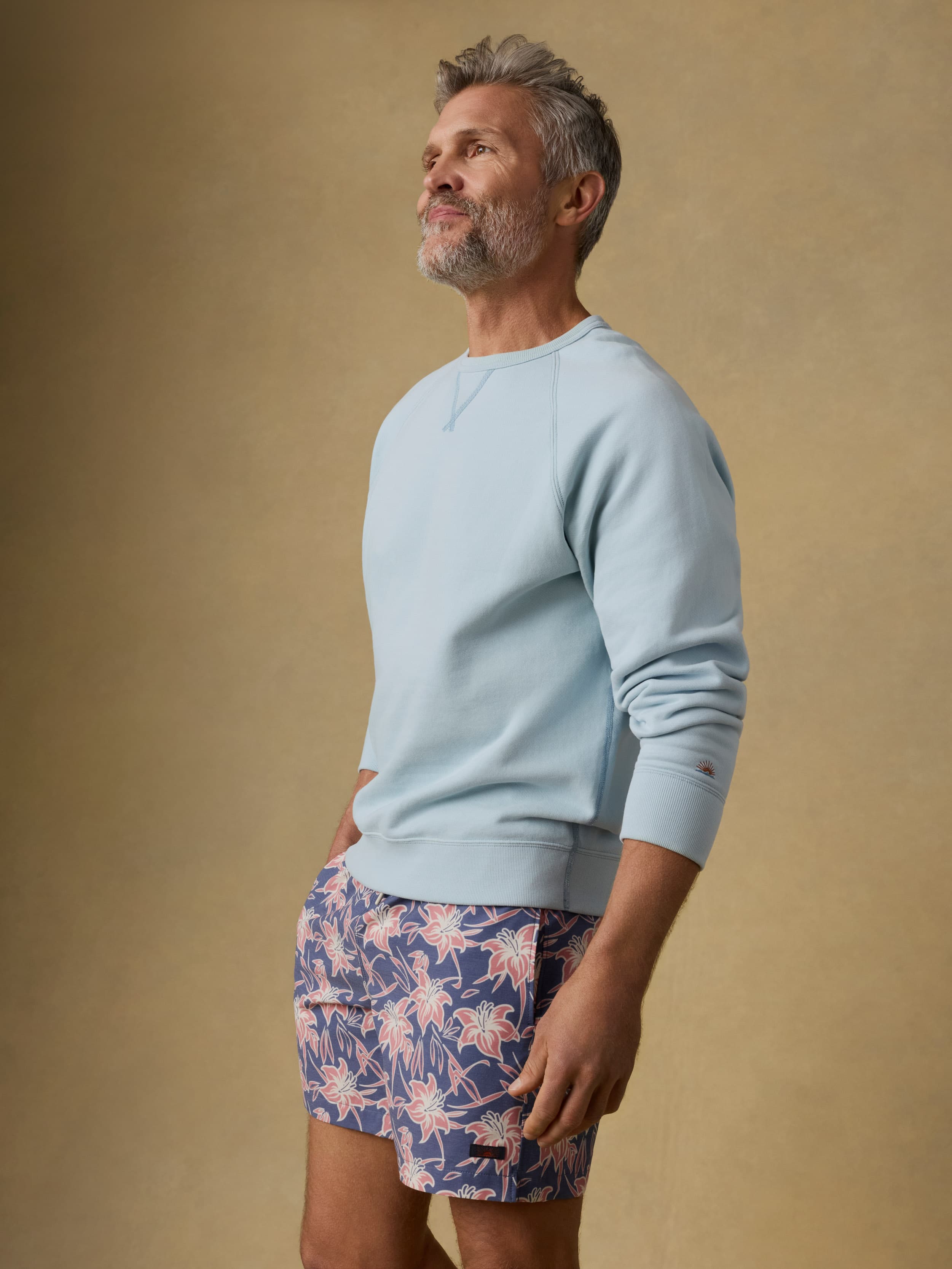 High Standard Fleece Crewneck - Blue Brook | Faherty Brand