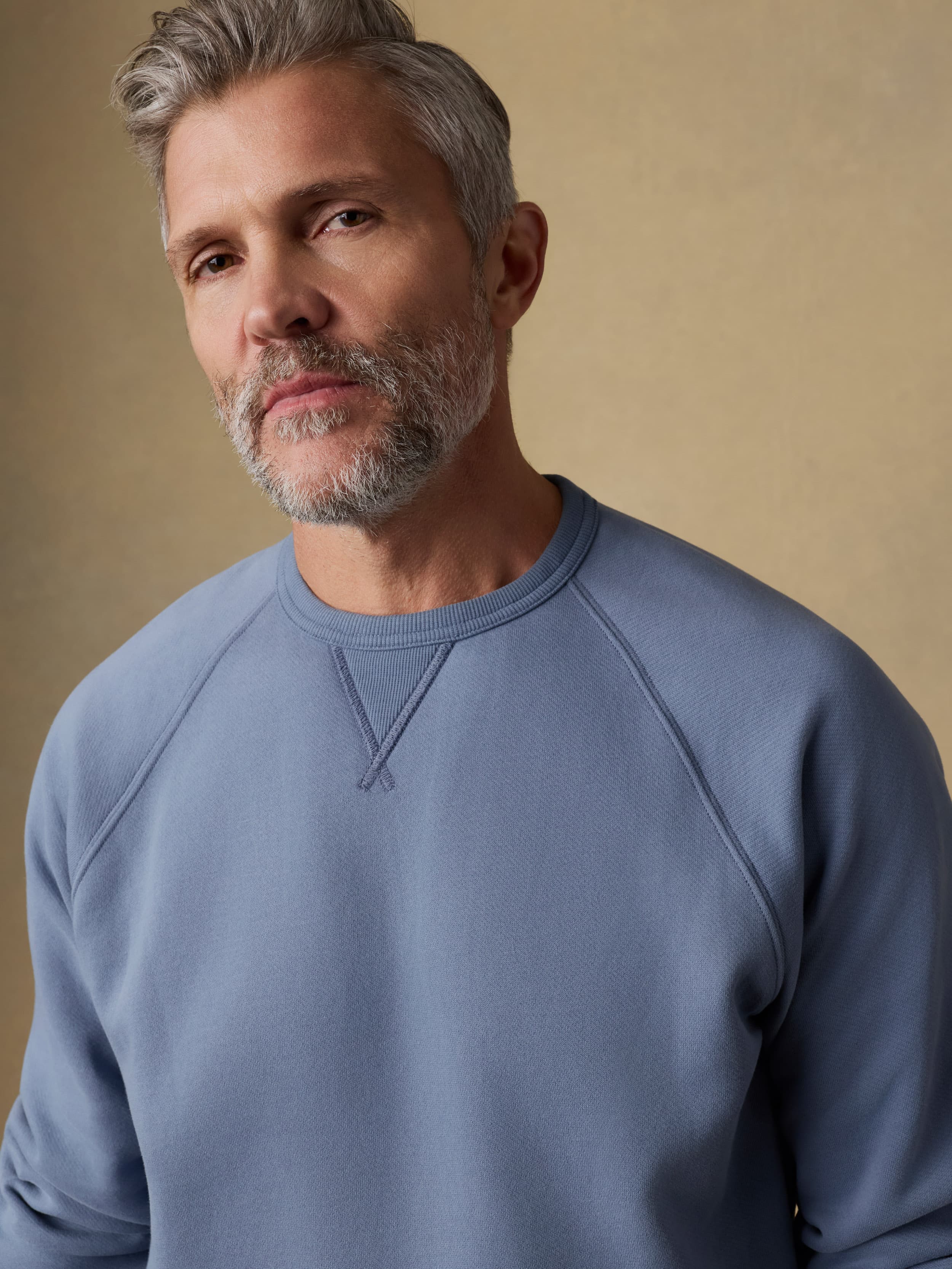 High Standard Fleece Crewneck - Flint | Faherty Brand