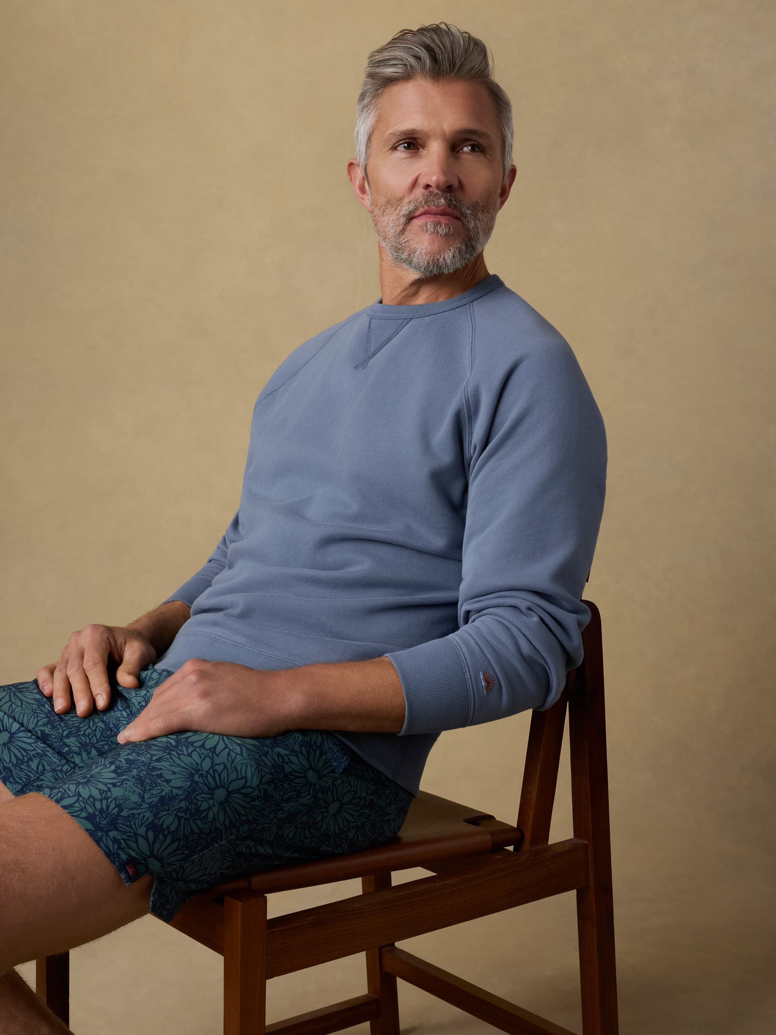 High Standard Fleece Crewneck - Flint | Faherty Brand