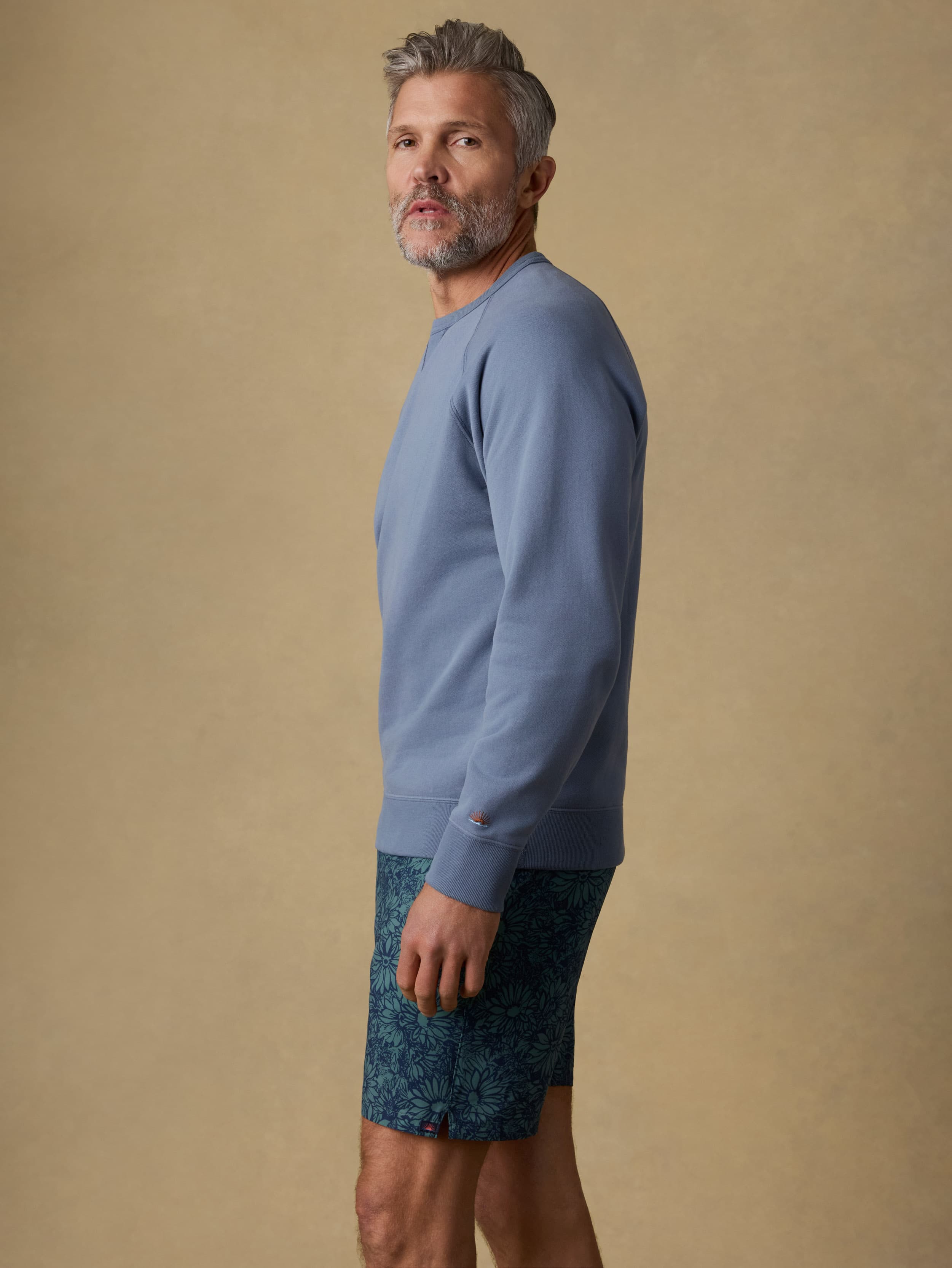 High Standard Fleece Crewneck - Flint | Faherty Brand