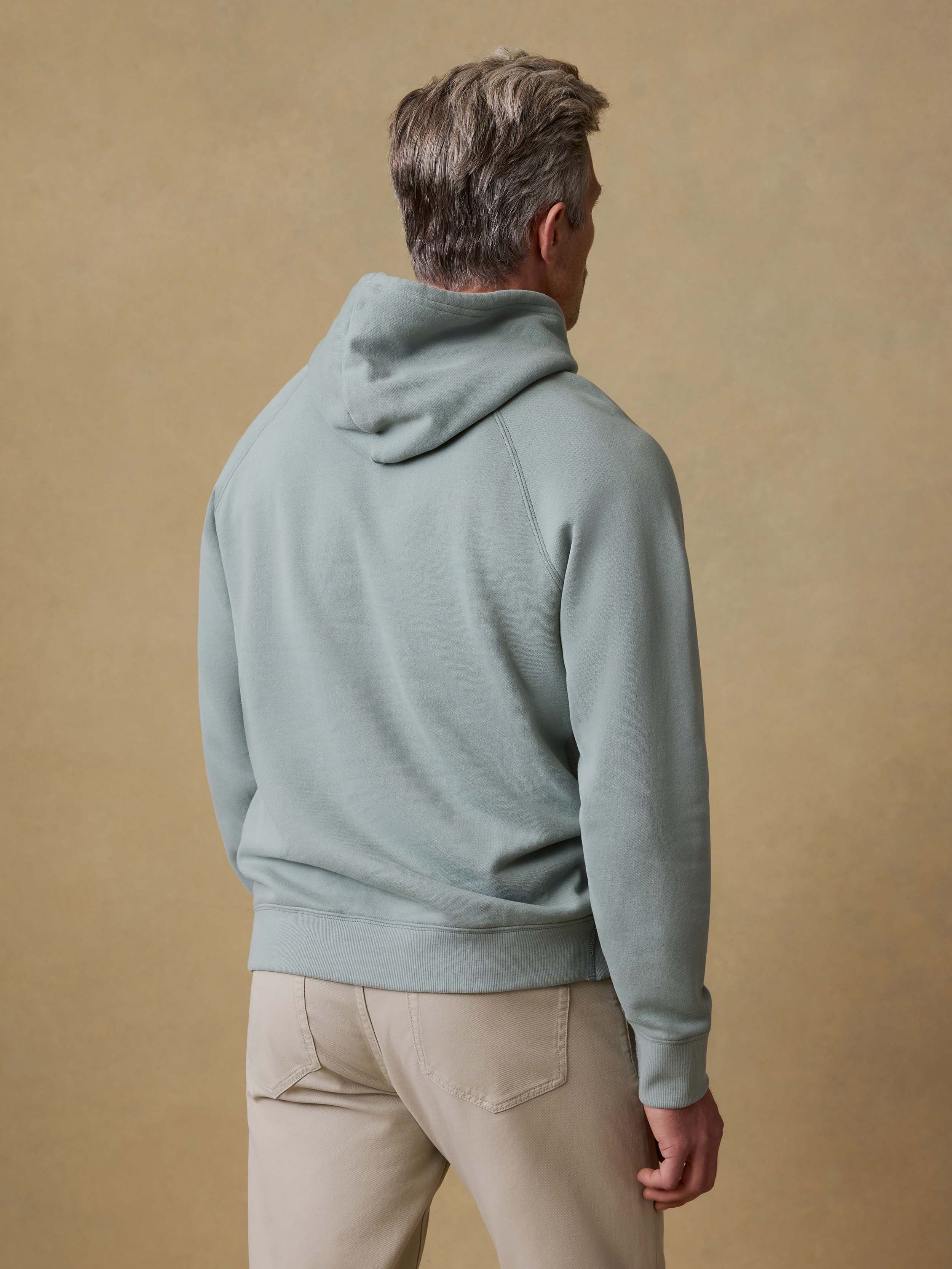 High Standard Fleece Hoodie - Aspen Green | Faherty Brand