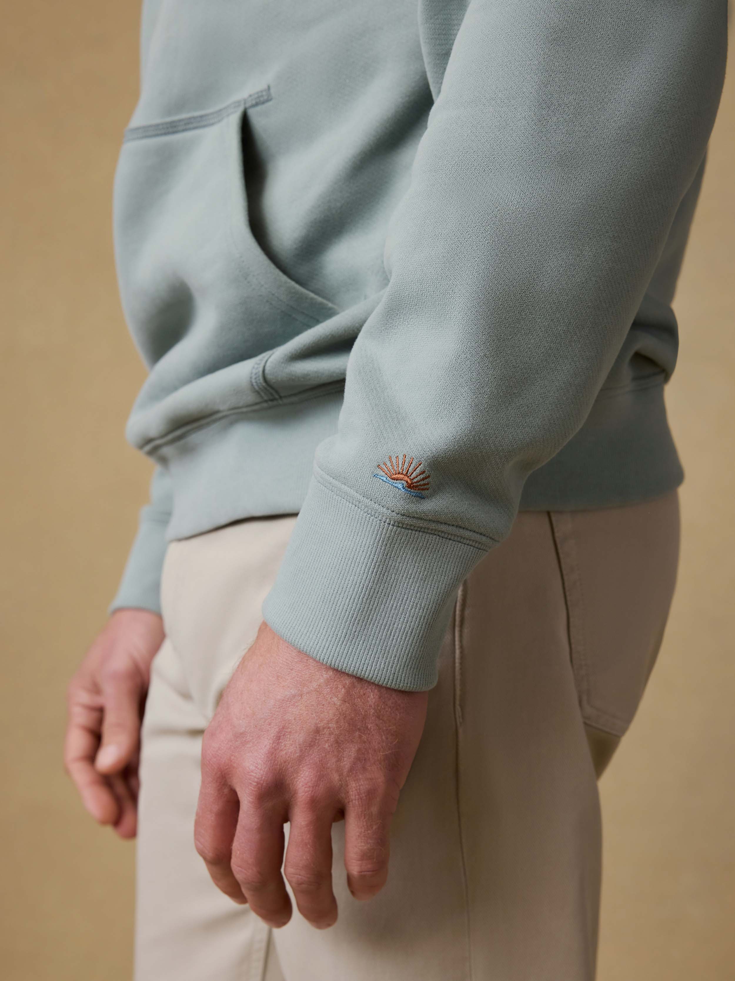 High Standard Fleece Hoodie - Aspen Green | Faherty Brand
