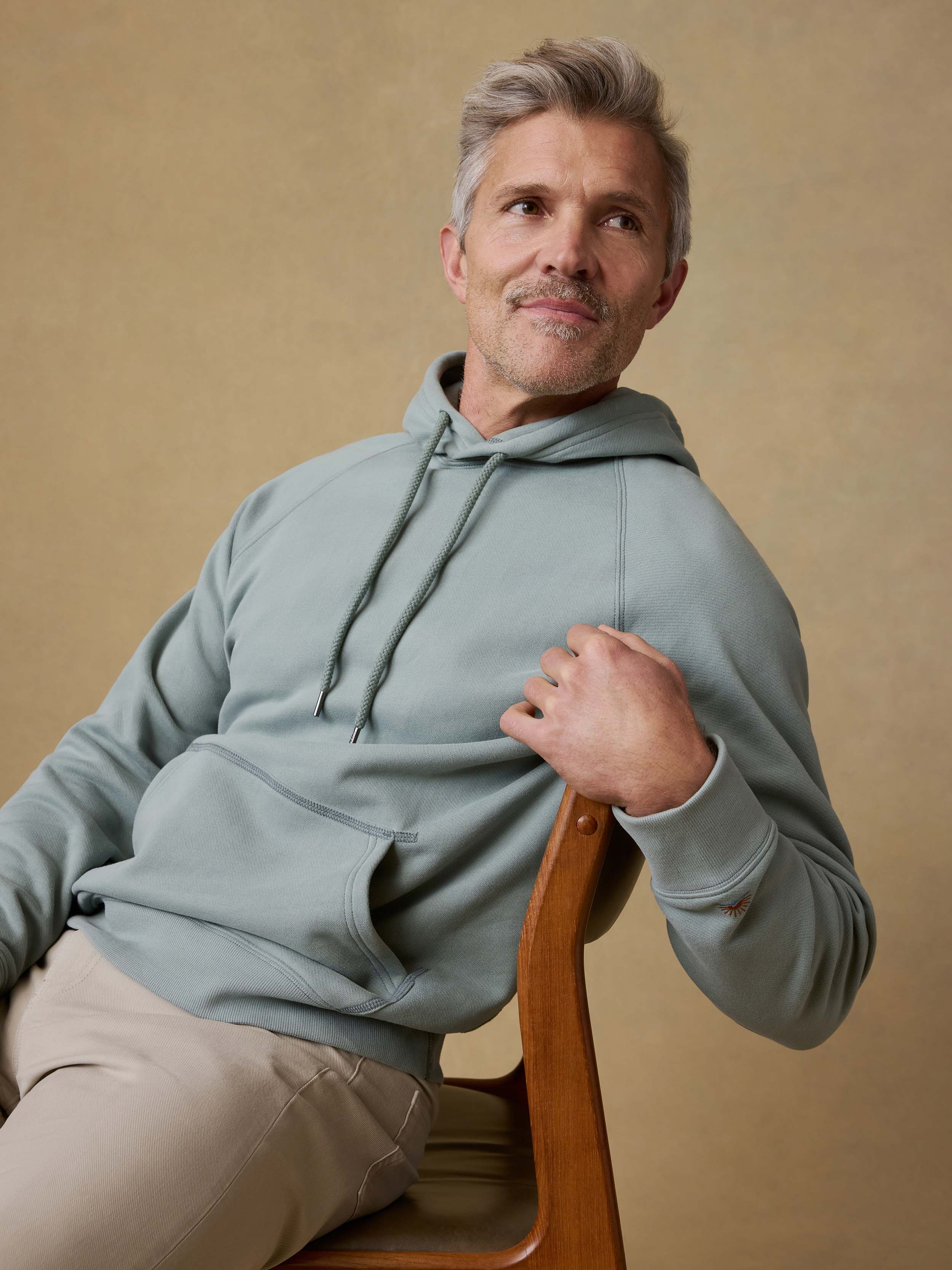 High Standard Fleece Hoodie - Aspen Green | Faherty Brand