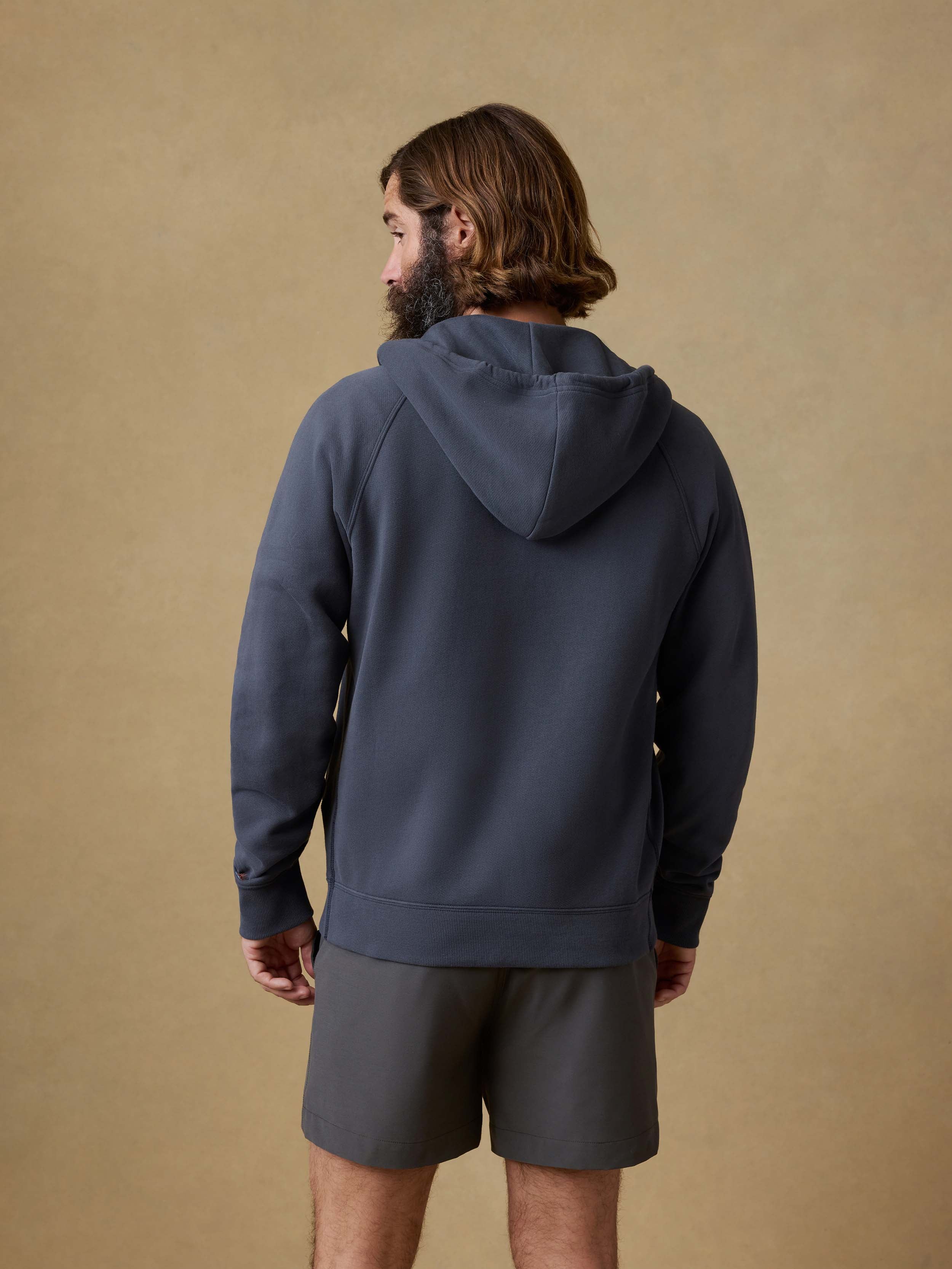 High Standard Fleece Zip Hoodie - Blue Nights | Faherty Brand