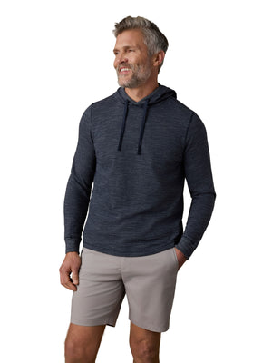 Sunwashed Organic Hoodie (Tall) - Sea Grey Stripe