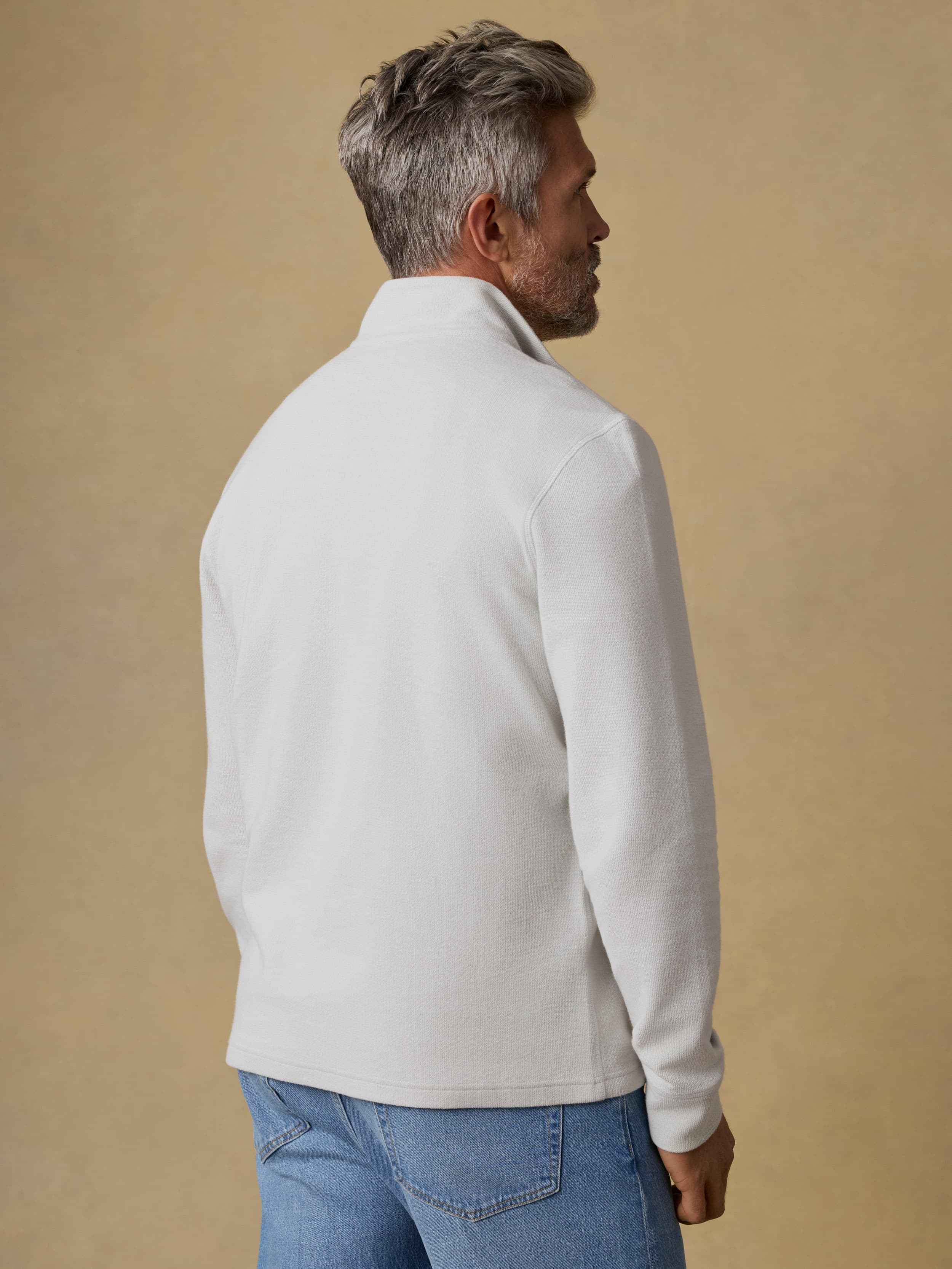 Highland Knit Quarter Zip - Ice Grey | Faherty Brand