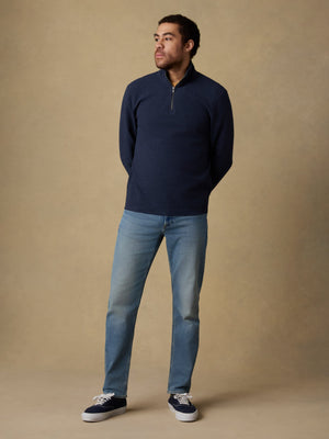 Highland Knit Quarter Zip - Navy Ridge Melange