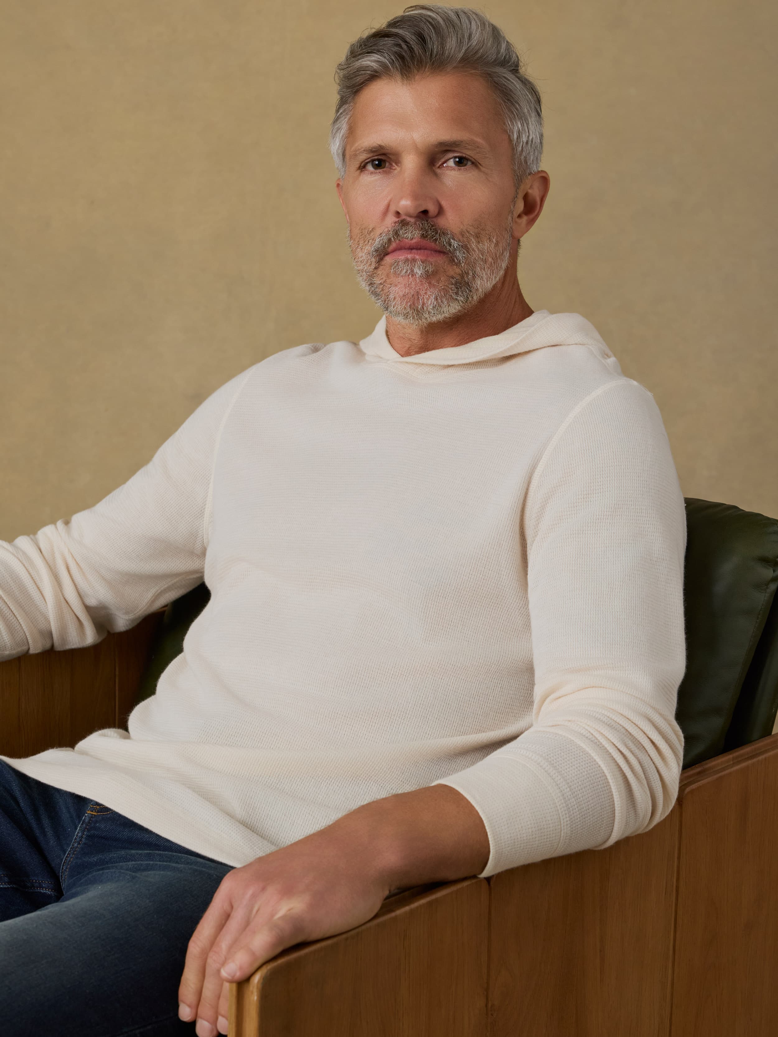 Waffle Hoodie - Whitecap | Faherty Brand