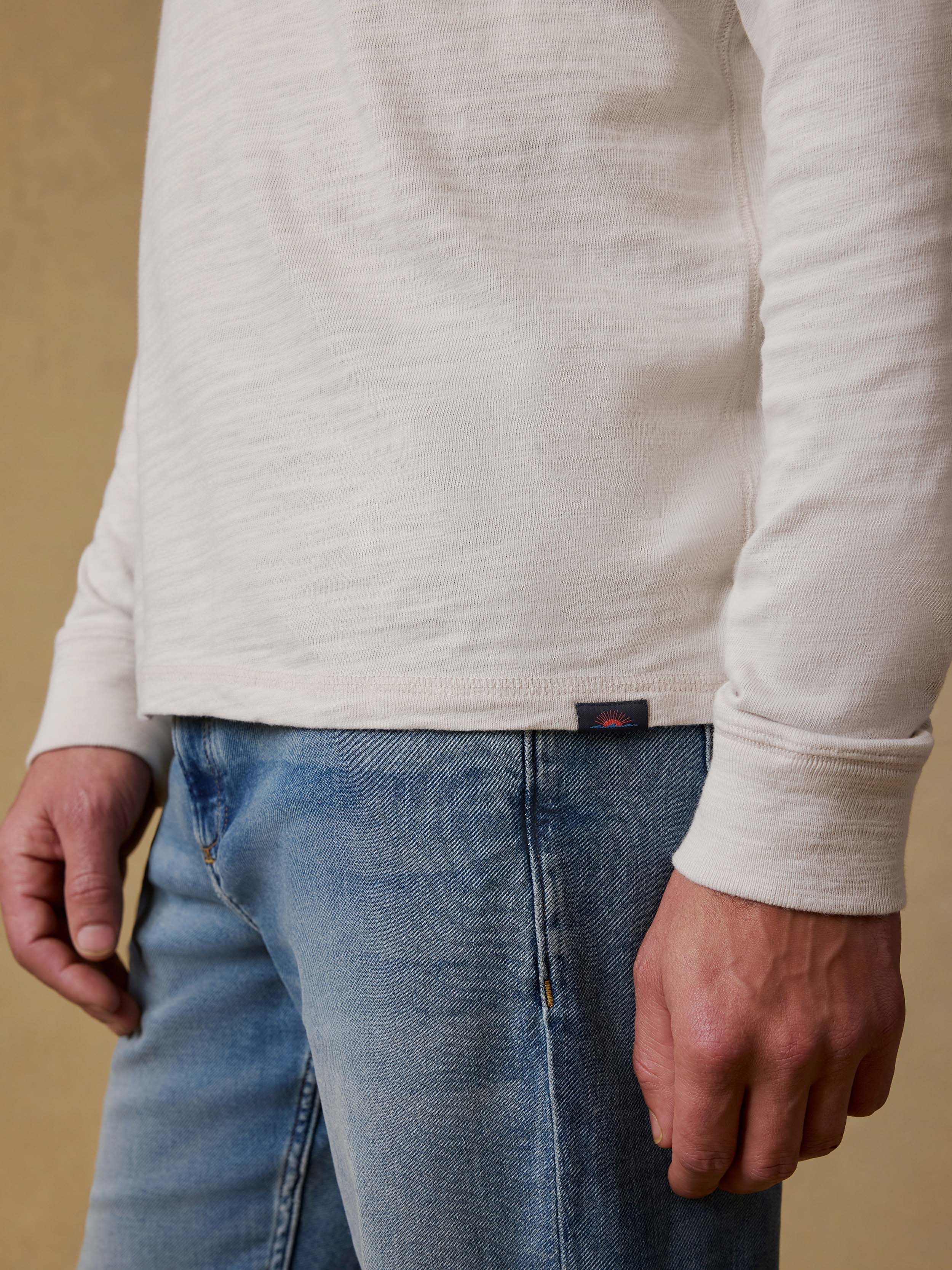 Sunwashed Organic Hoodie - Ice Grey Surf Stripe | Faherty Brand