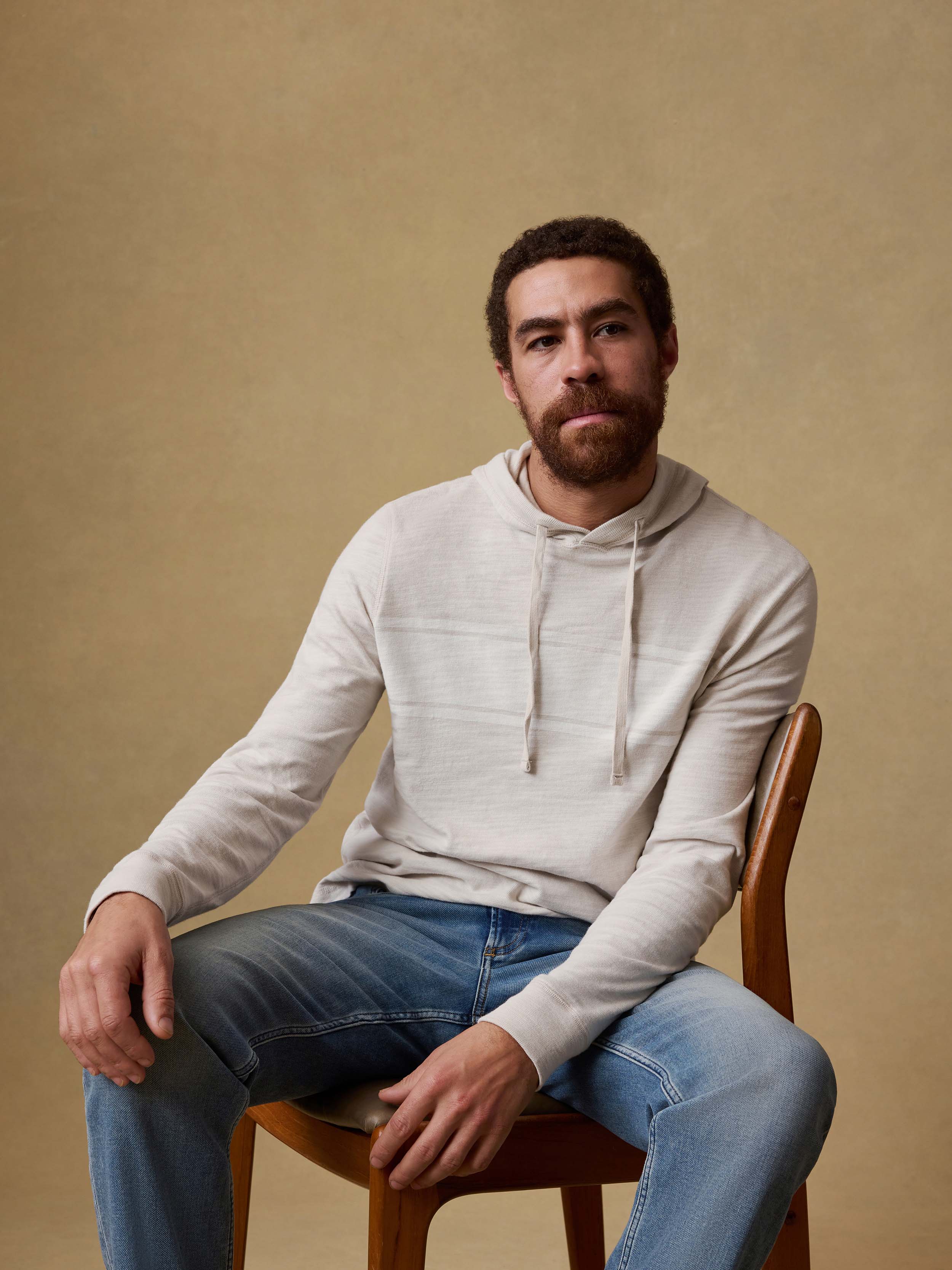 Sunwashed Organic Hoodie - Ice Grey Surf Stripe | Faherty Brand
