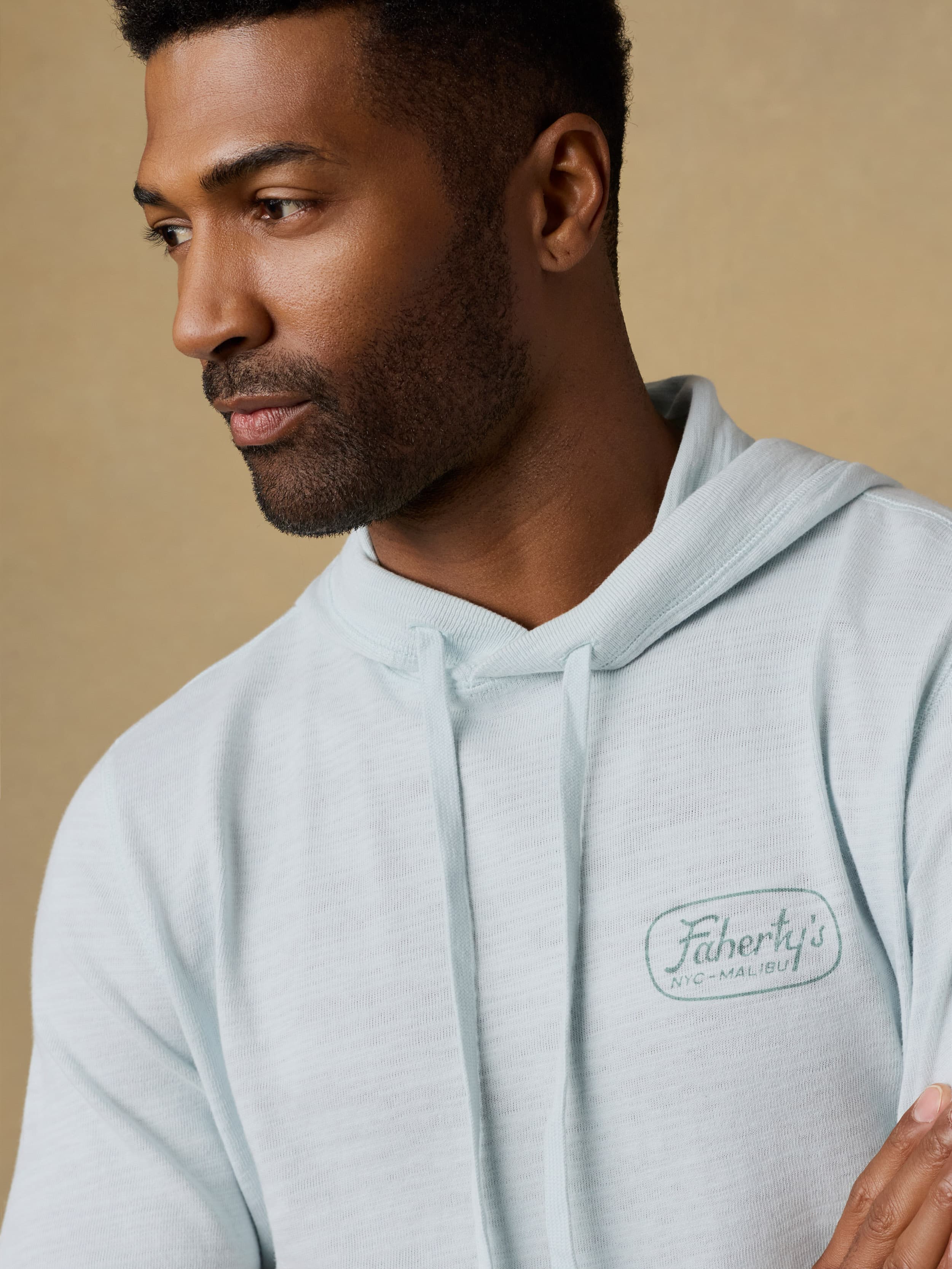 Surf Shop Sunwashed Organic Hoodie - Sky | Faherty Brand