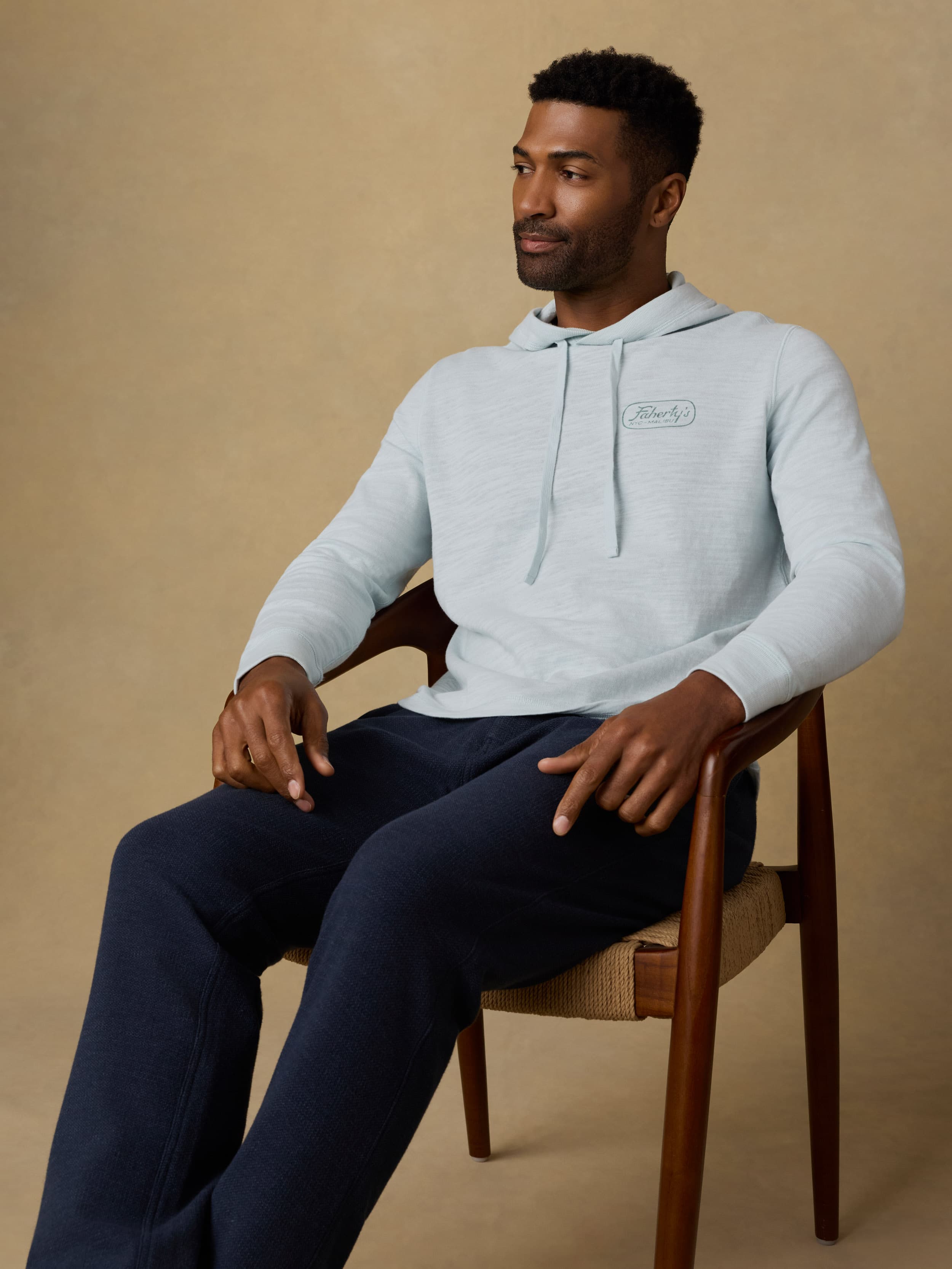 Surf Shop Sunwashed Organic Hoodie - Sky | Faherty Brand