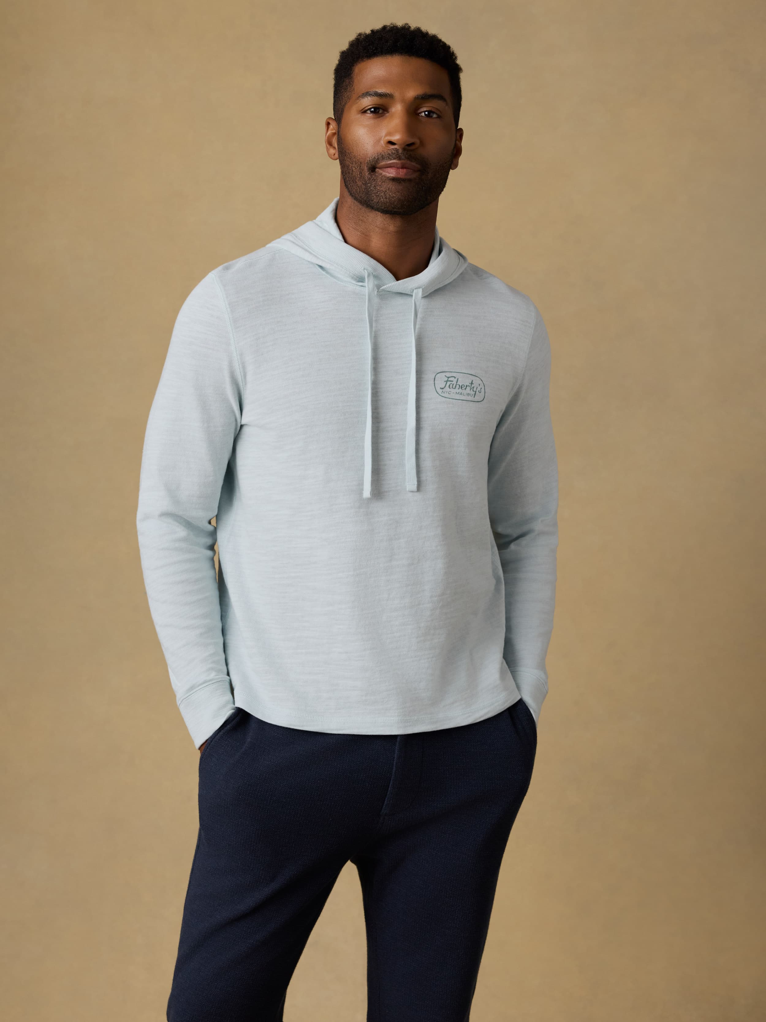 Surf Shop Sunwashed Organic Hoodie - Sky | Faherty Brand