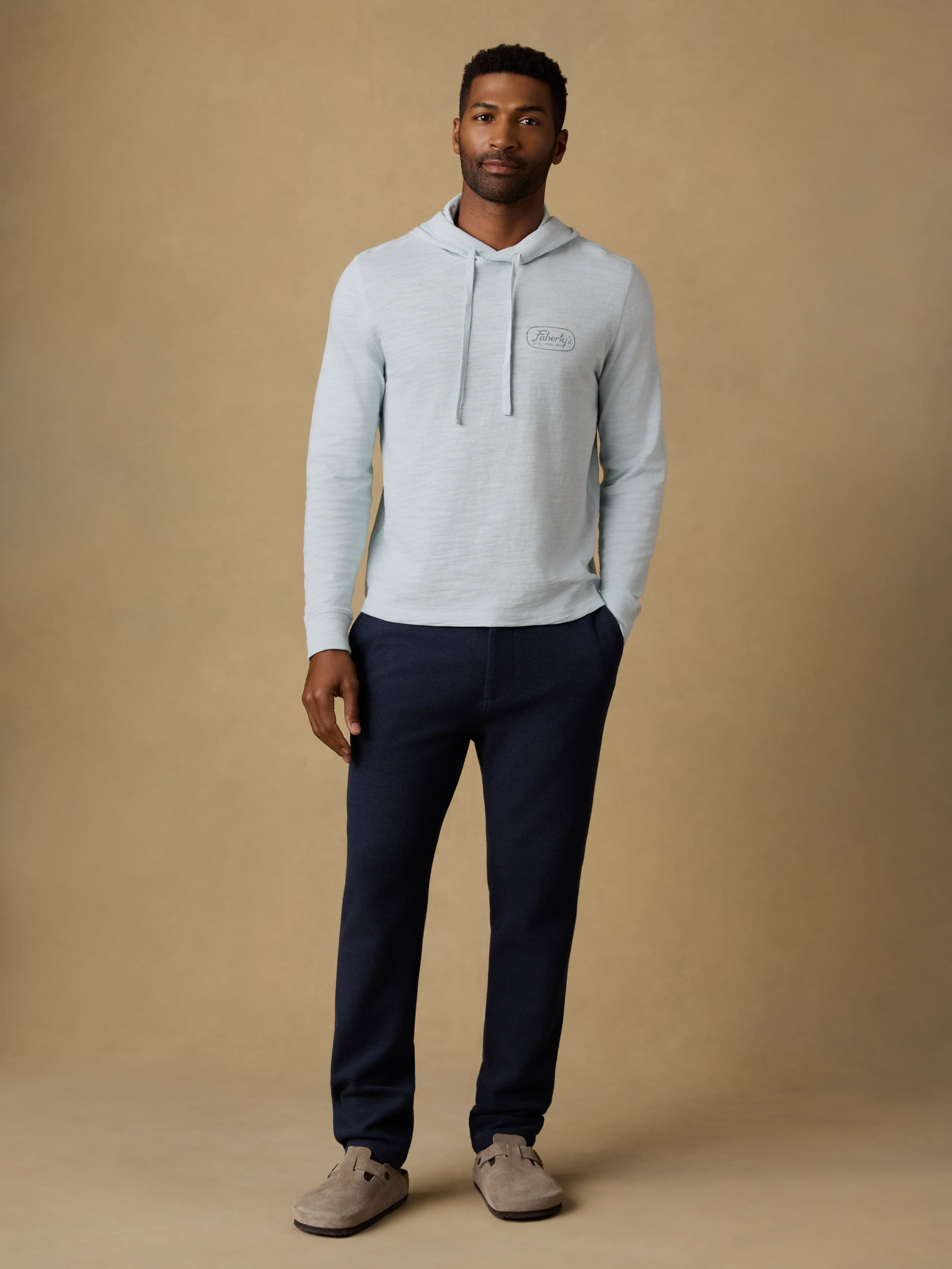 Surf Shop Sunwashed Organic Hoodie - Sky | Faherty Brand