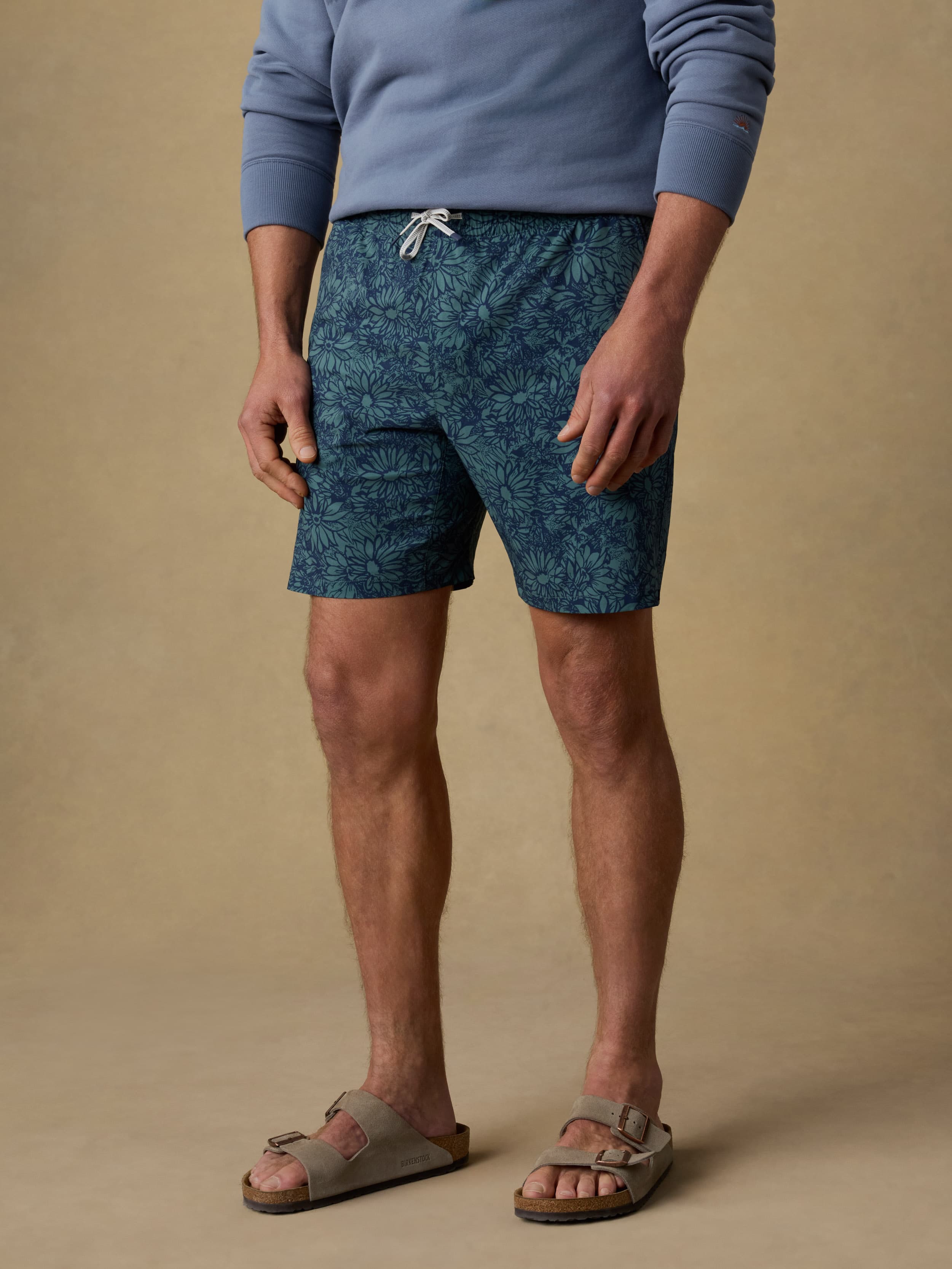 Shorelite Trunk (7") - Spruce Marsh Floral | Faherty Brand