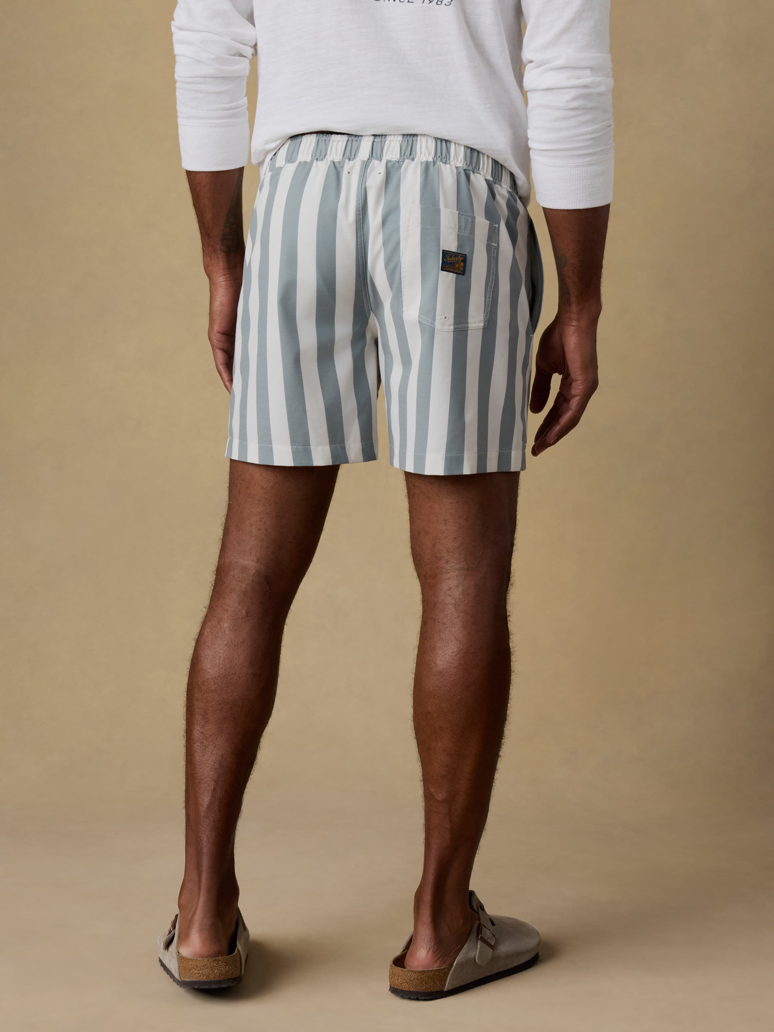 All Day™ Trunk (6") - Sage Awning Stripe | Faherty Brand