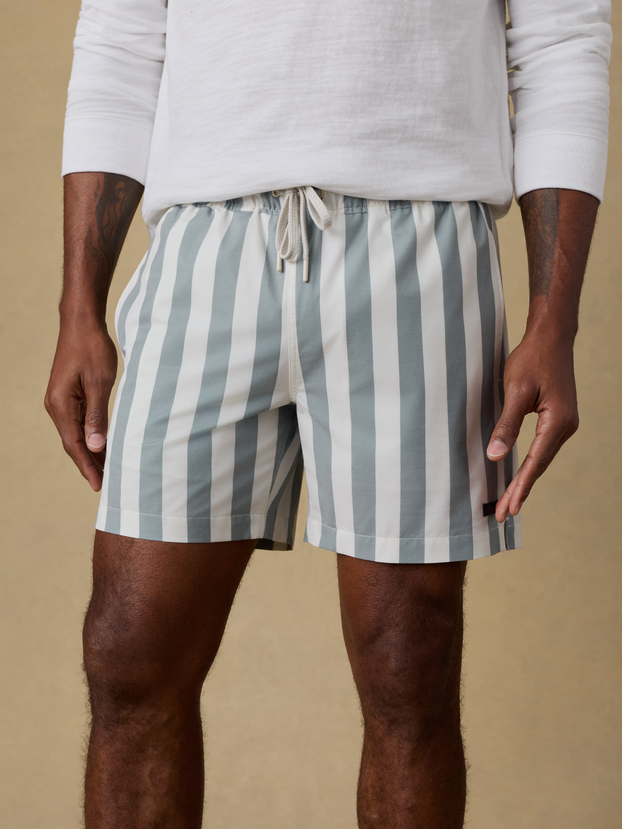 All Day™ Trunk (6") - Sage Awning Stripe | Faherty Brand