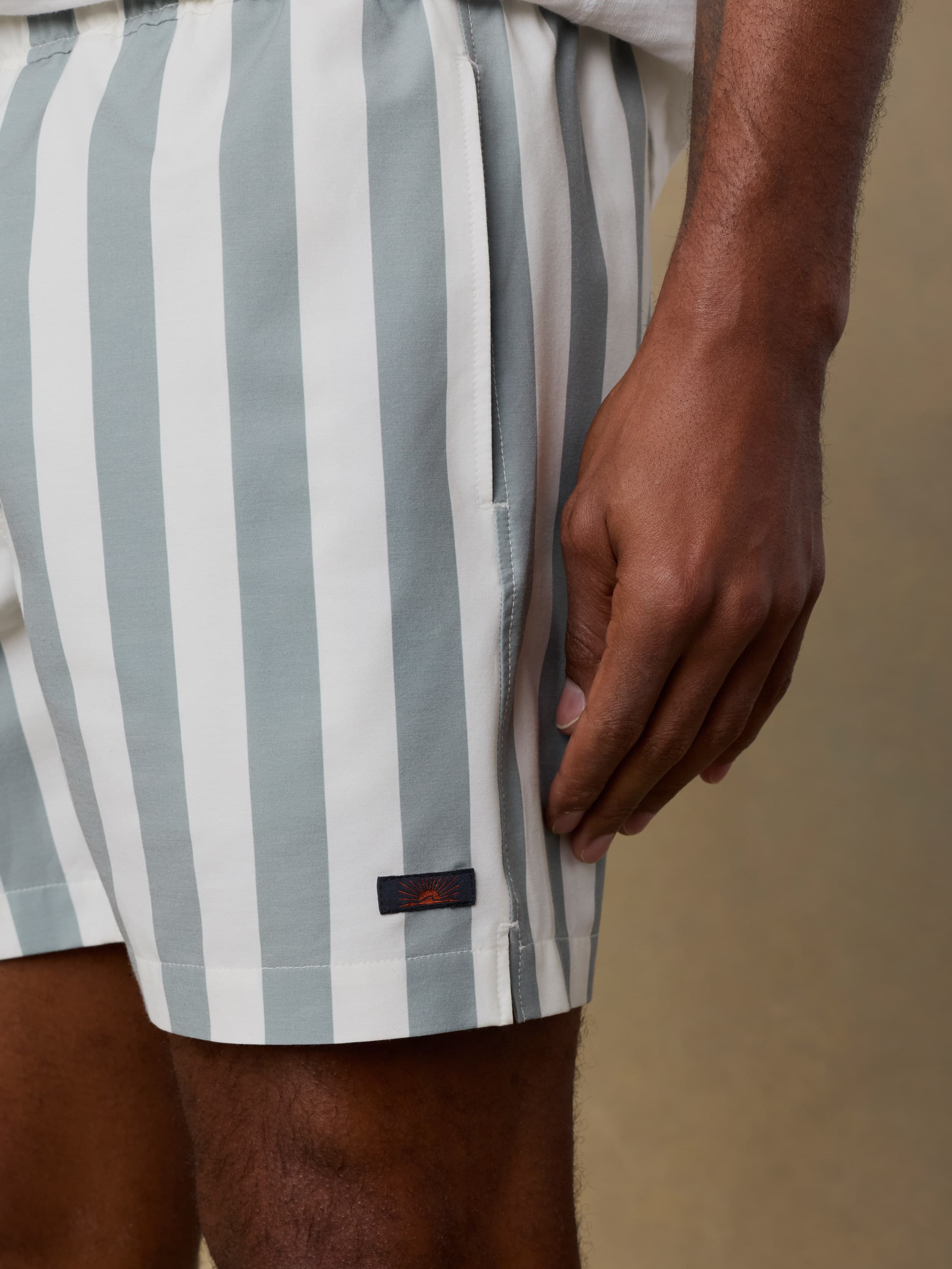 All Day™ Trunk (6") - Sage Awning Stripe | Faherty Brand