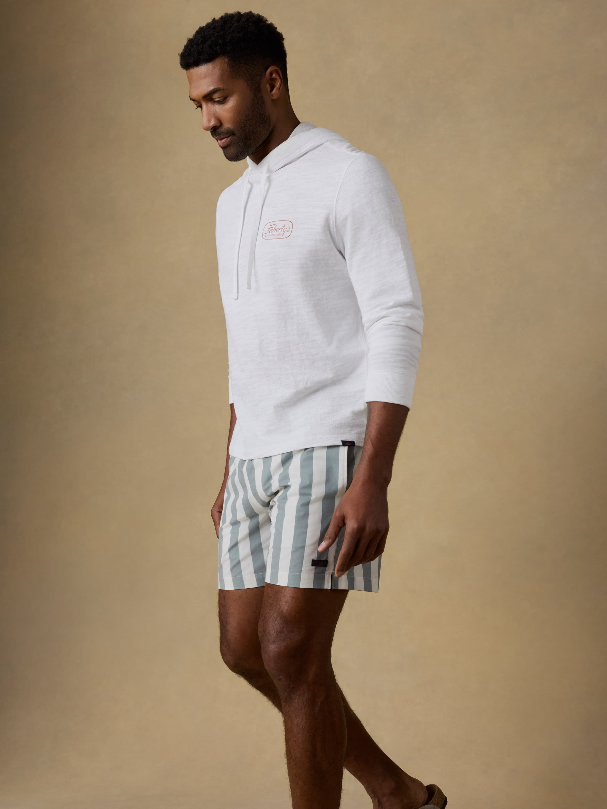 All Day™ Trunk (6") - Sage Awning Stripe | Faherty Brand