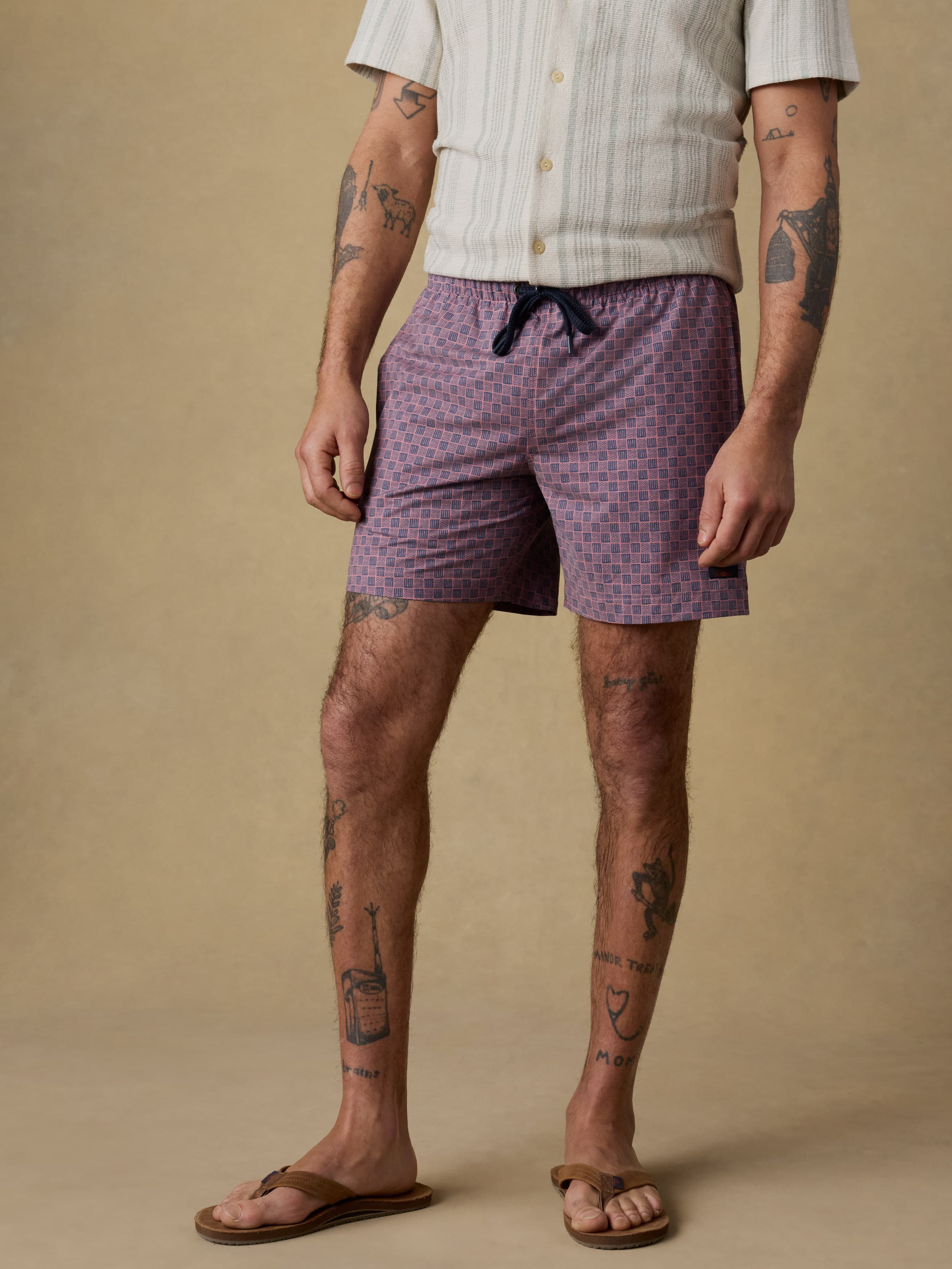 All Day™ Trunk (6") - Navy Clay Bricks | Faherty Brand