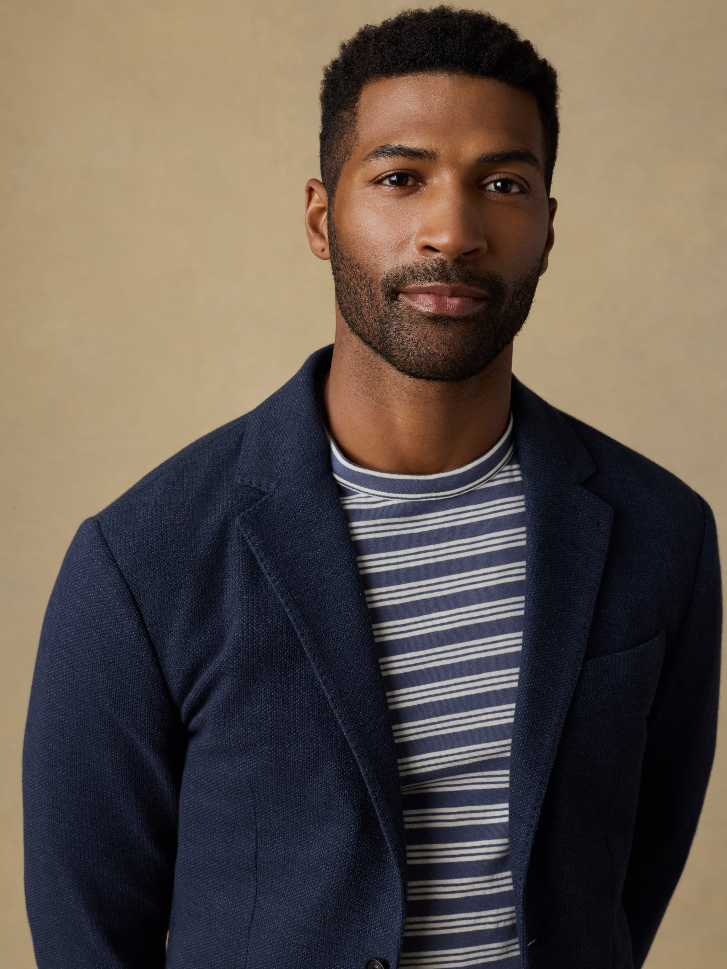 Highland Knit Blazer - Navy Ridge Melange | Faherty Brand
