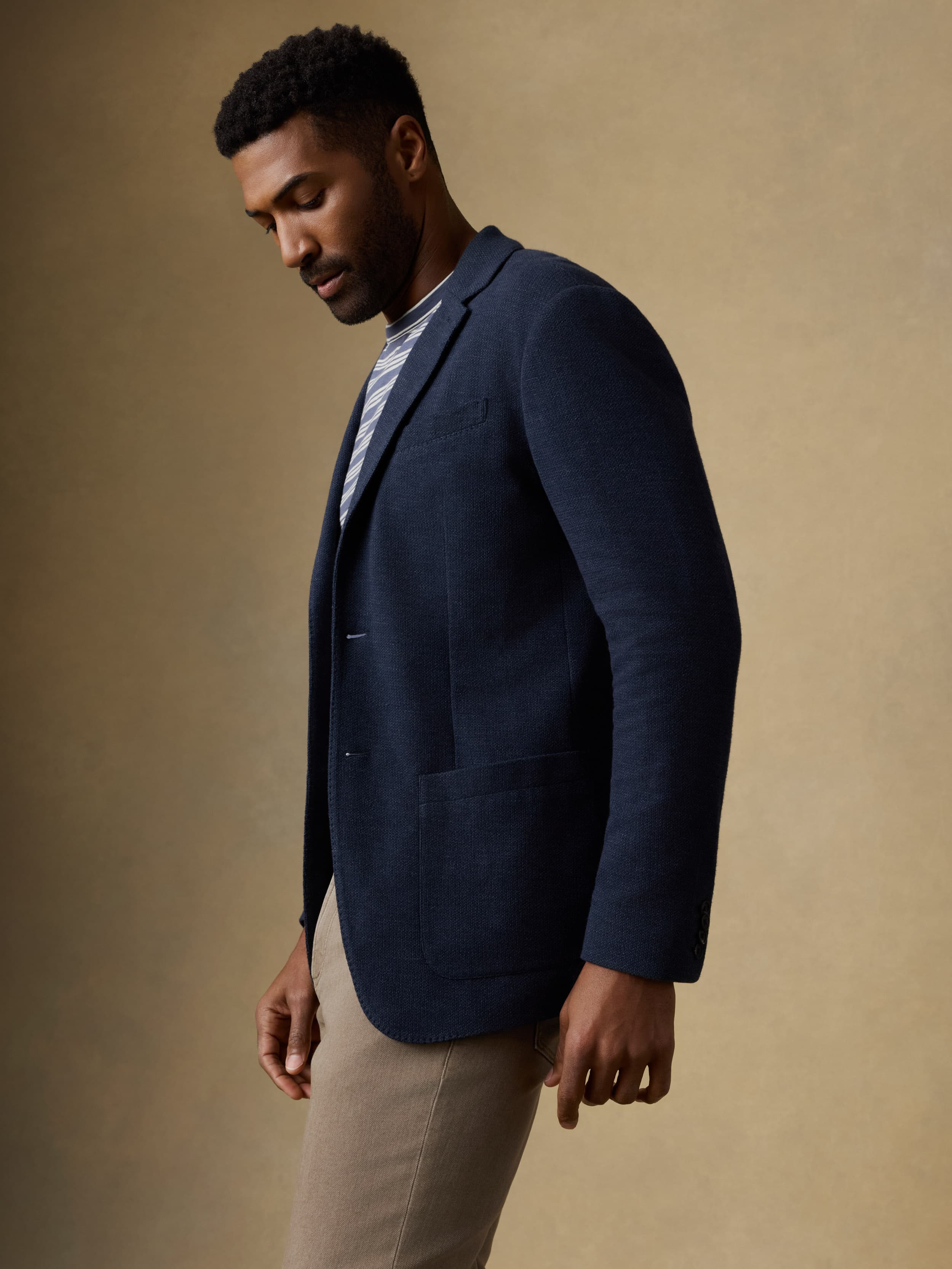 Highland Knit Blazer - Navy Ridge Melange | Faherty Brand
