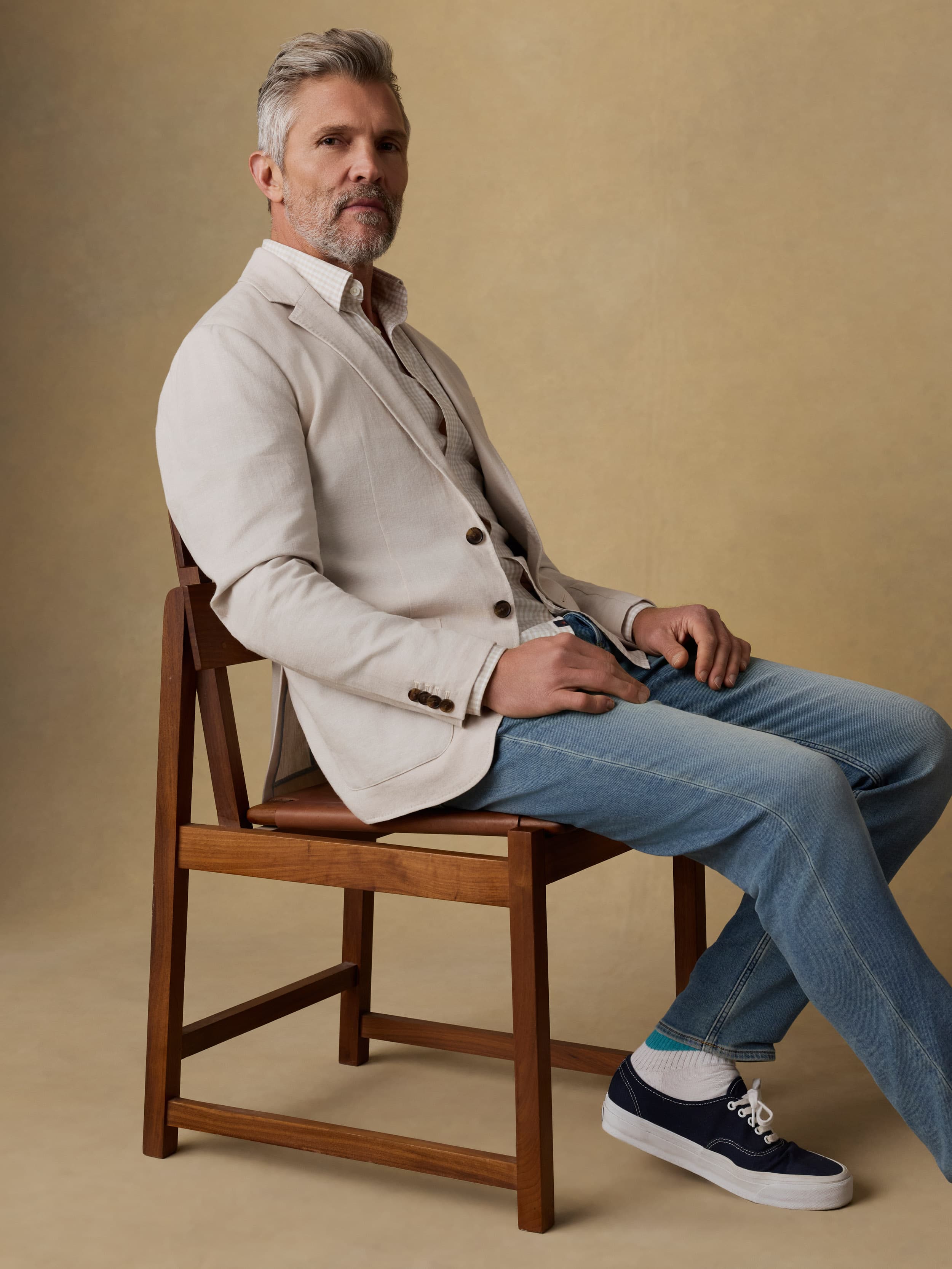 Movement™ Linen Blazer - Dorset Sand | Faherty Brand