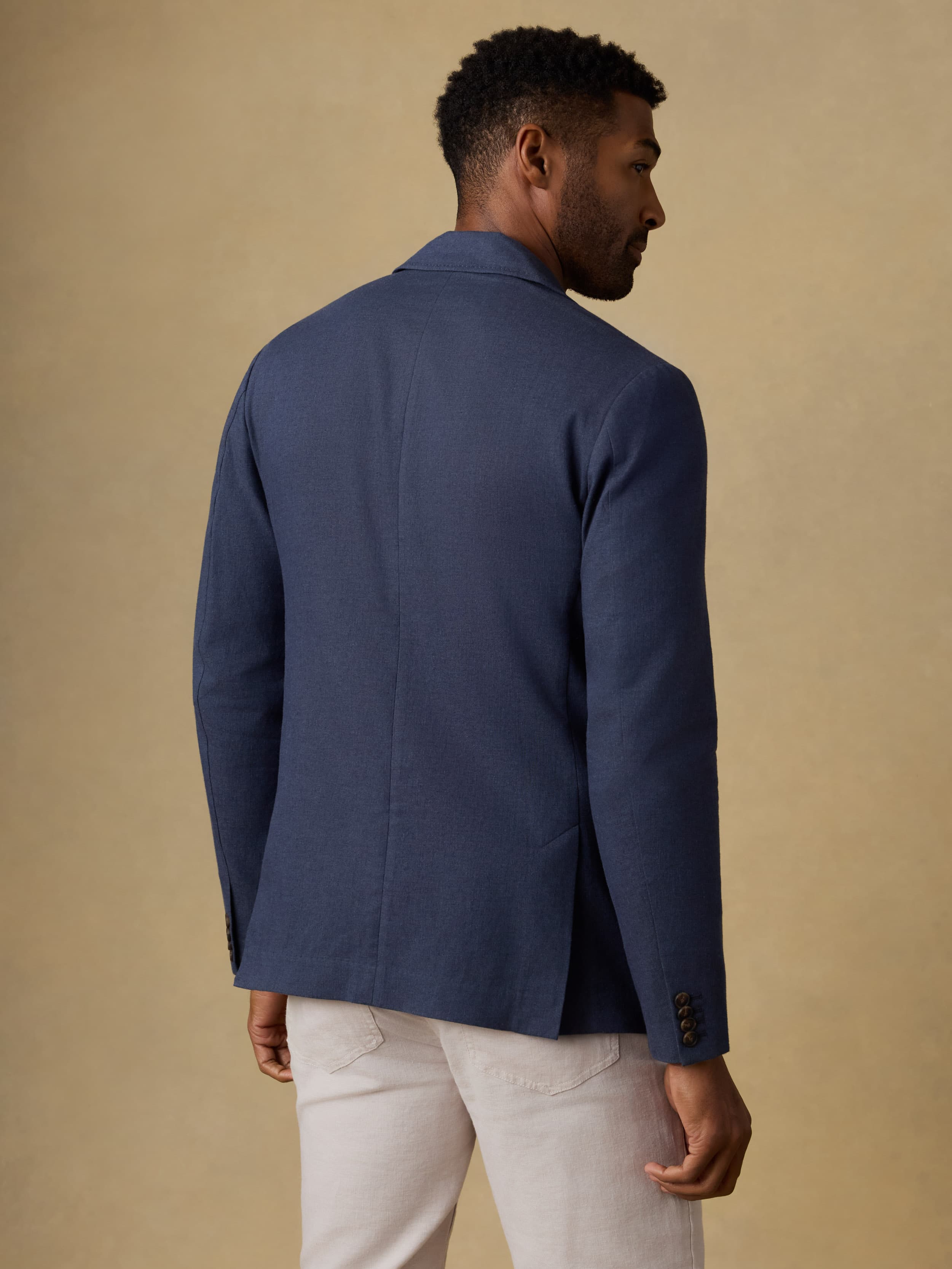 Movement™ Linen Blazer - Deep Sea Navy | Faherty Brand