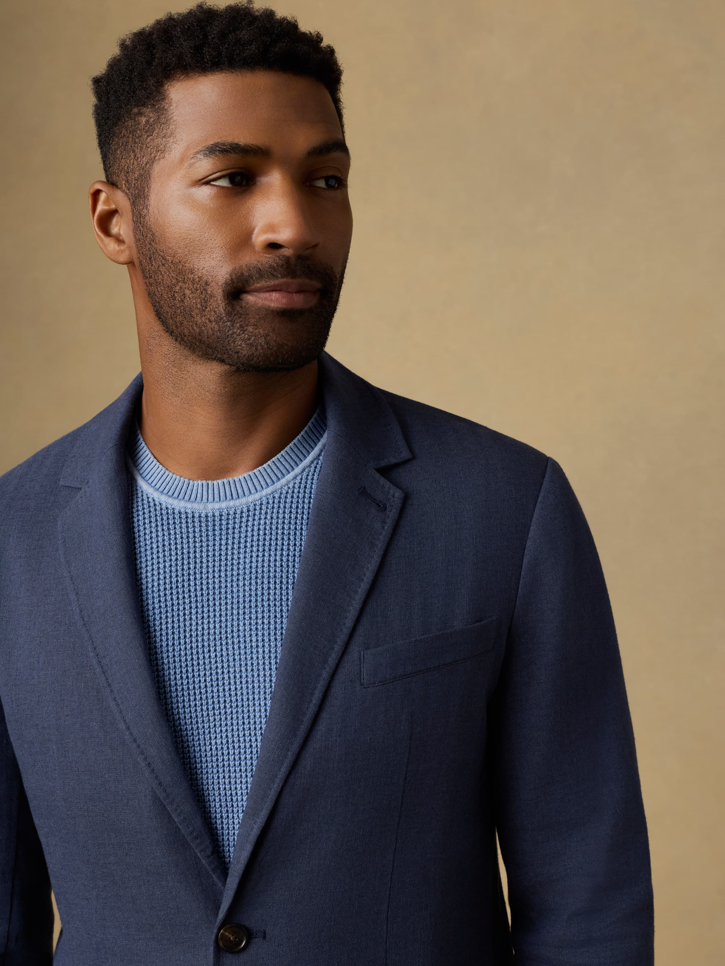 Movement™ Linen Blazer - Deep Sea Navy | Faherty Brand