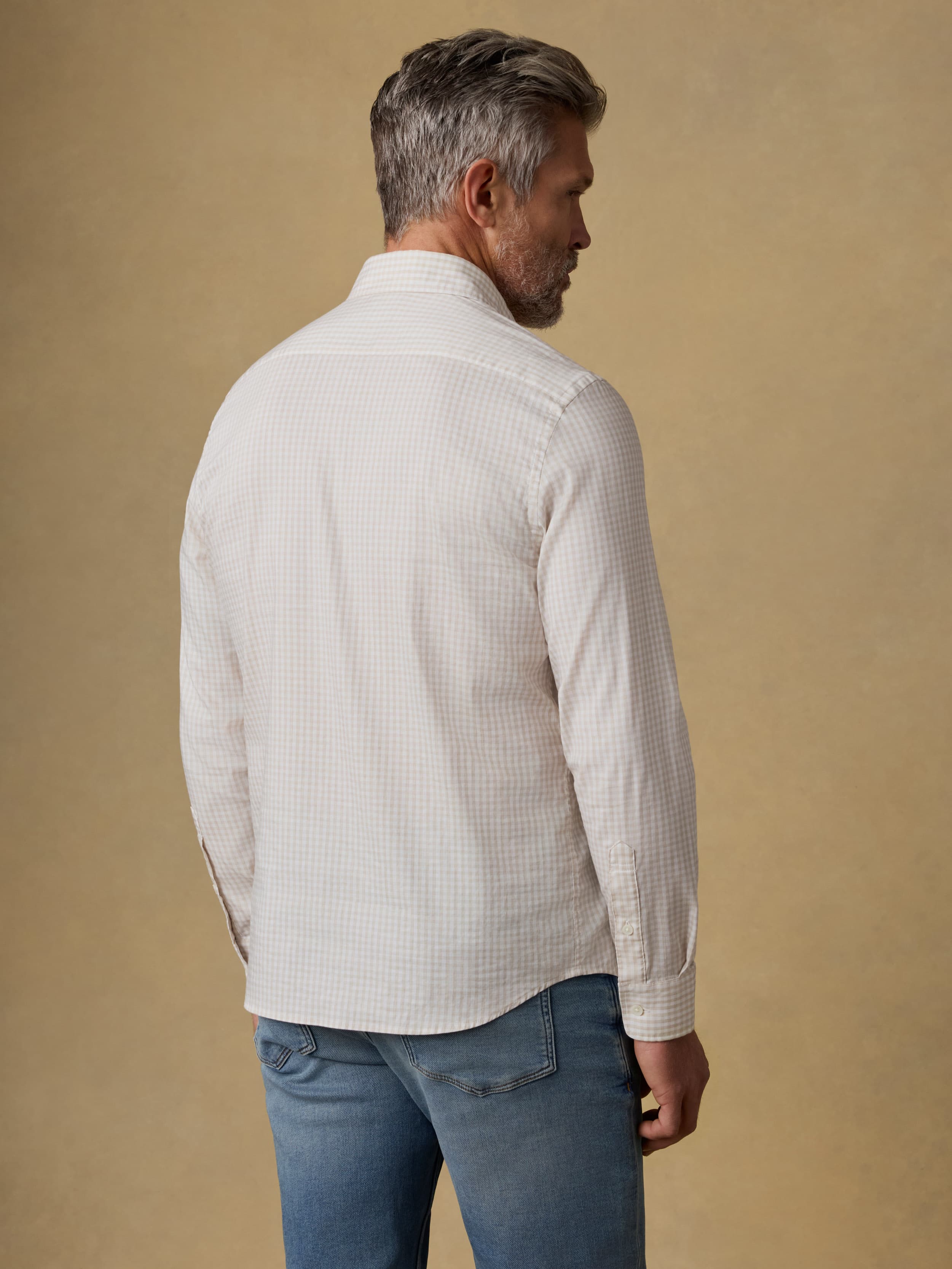 The Movement™ Shirt - Faded Khaki Gingham | Faherty Brand