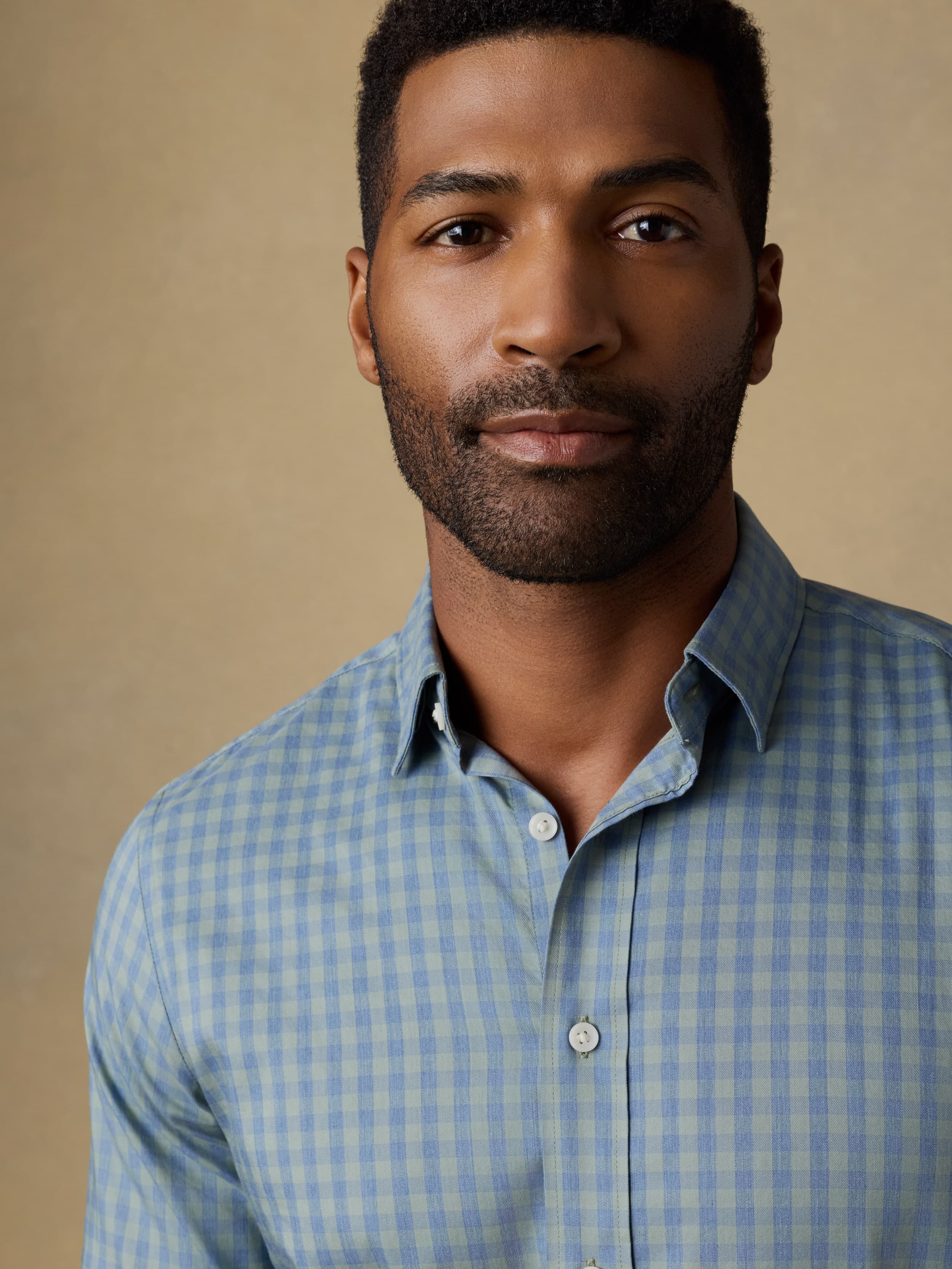 The Movement™ Shirt - Sage Marine Gingham | Faherty Brand