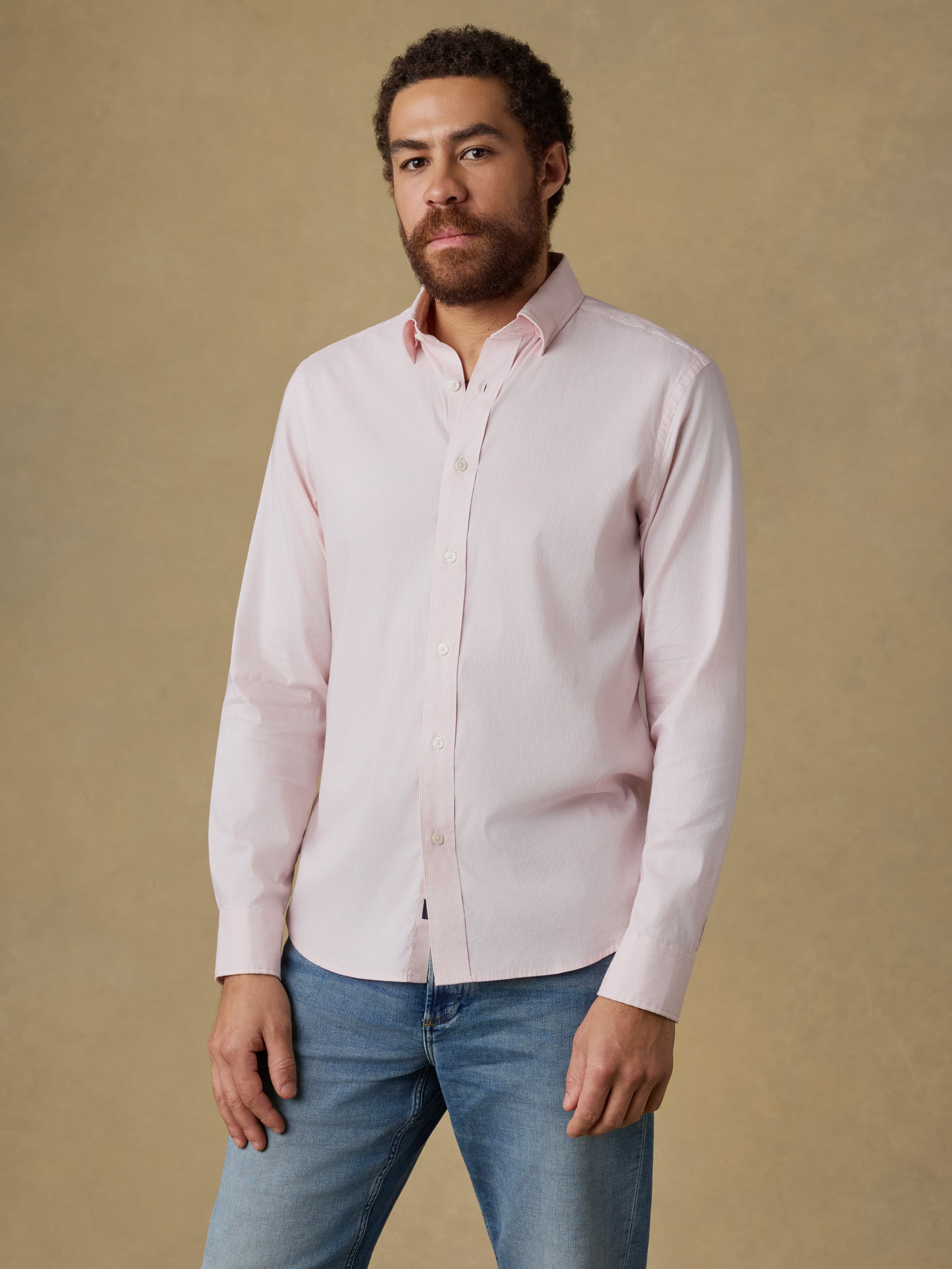 The Movement™ Shirt - Faded Rose Stripe | Faherty Brand