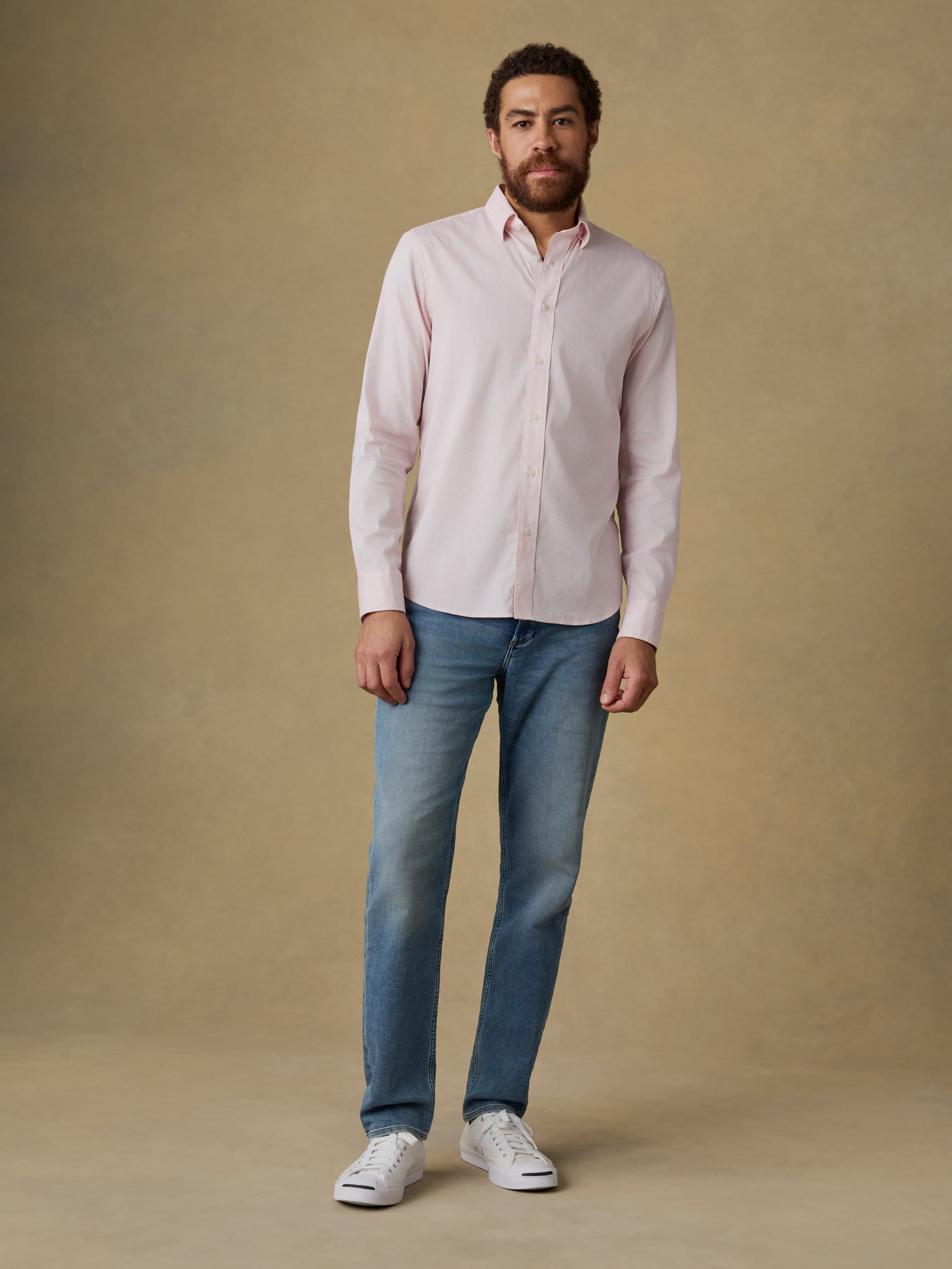 The Movement™ Shirt - Faded Rose Stripe | Faherty Brand