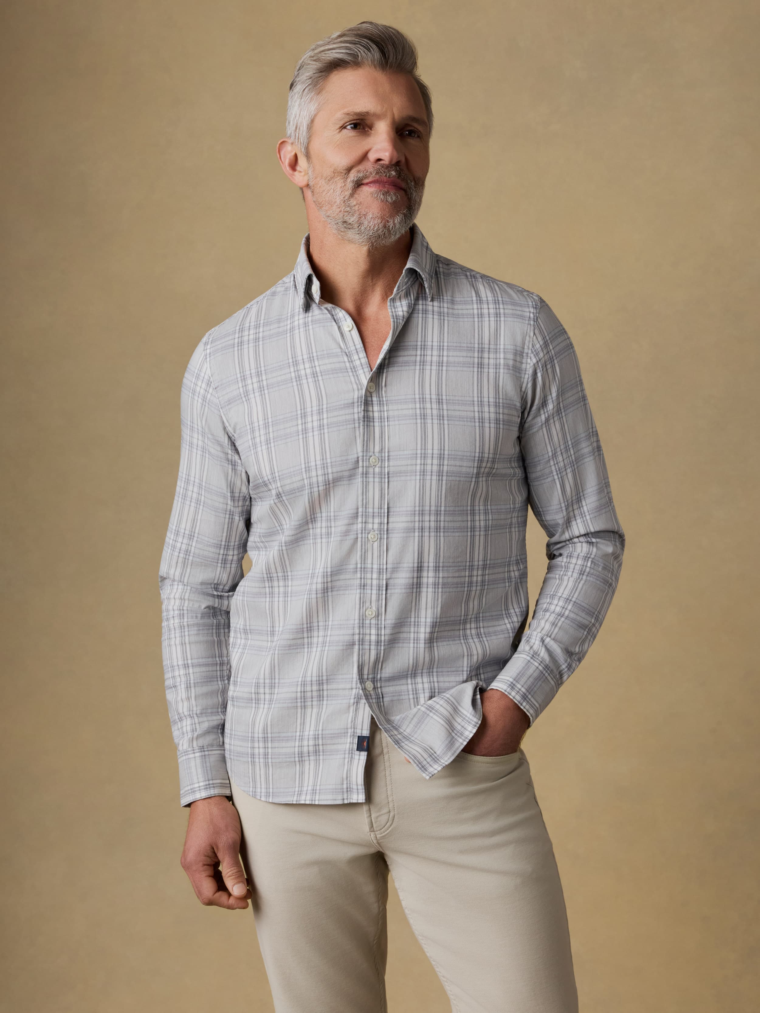 The Movement™ Shirt - Grey Cloud Plaid | Faherty Brand