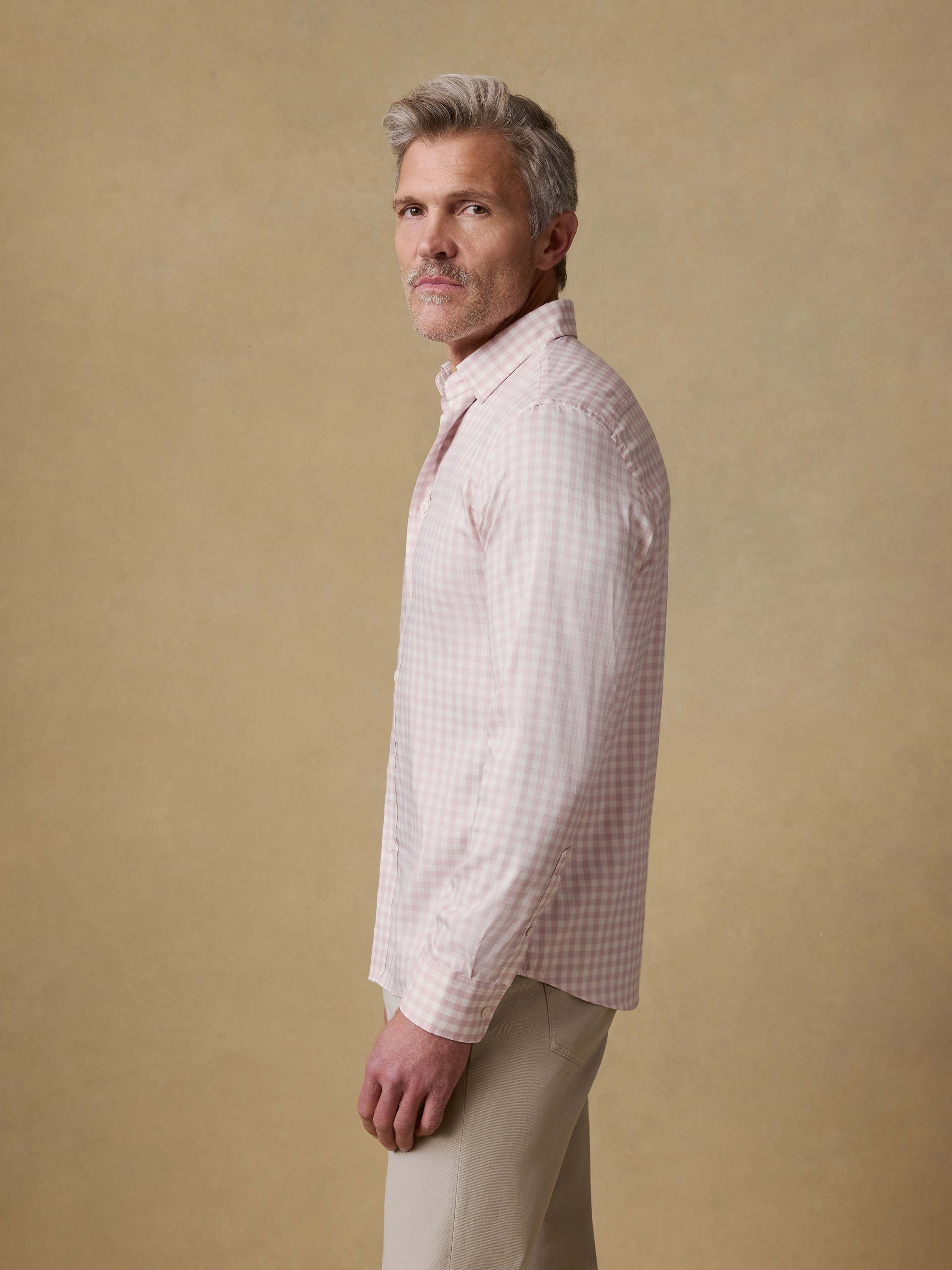 The Movement™ Shirt - Rose White Gingham | Faherty Brand