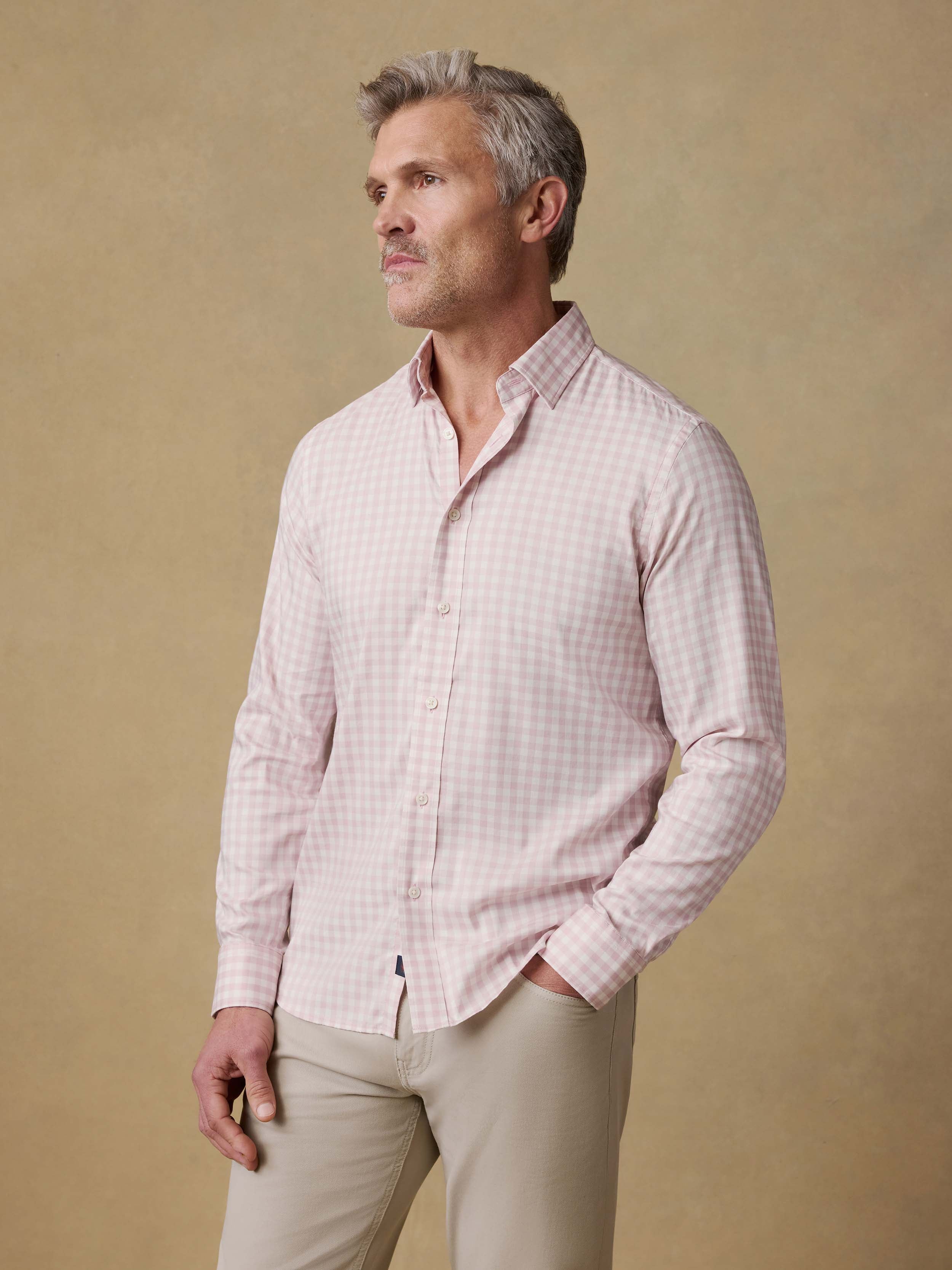 The Movement™ Shirt - Rose White Gingham | Faherty Brand